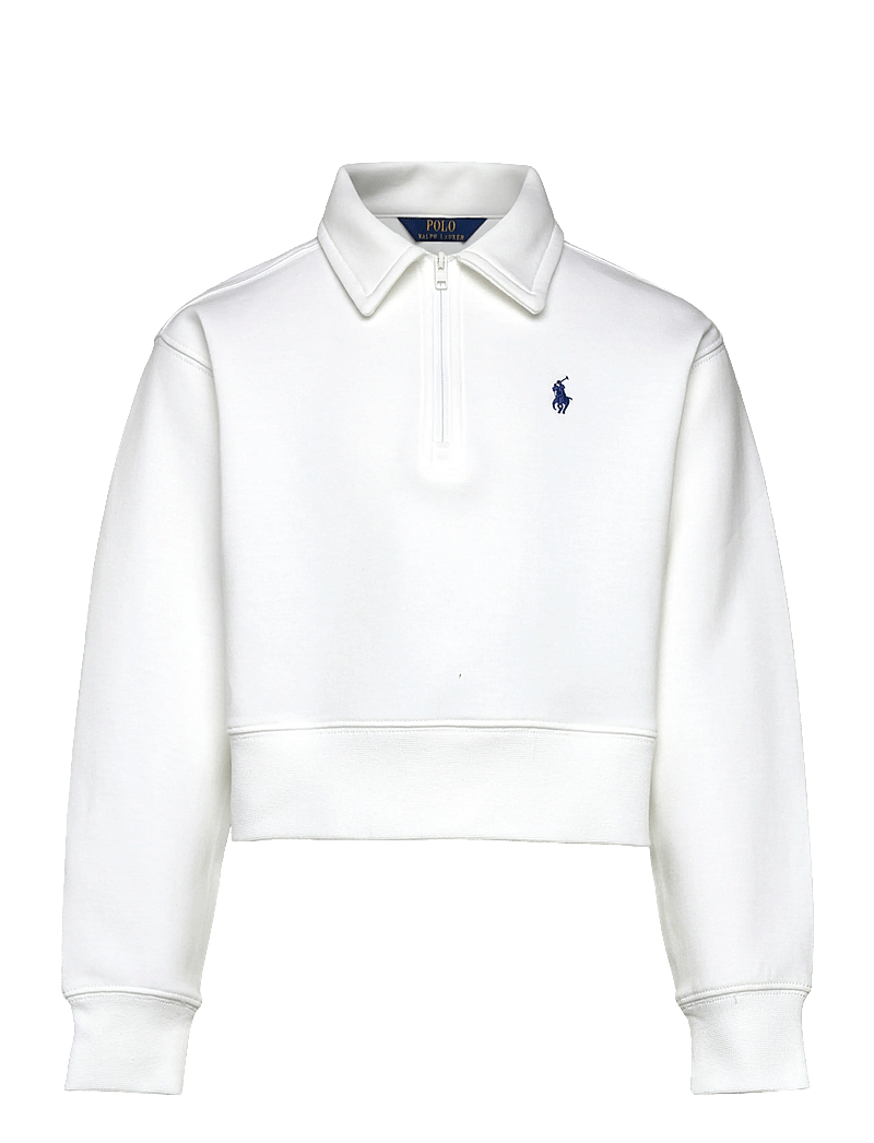 Ralph Lauren Kids - Double-Knit Collared Boxy Sweatshirt - sweatshirts - white - 0