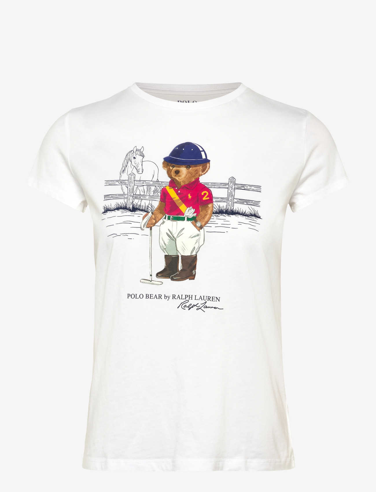 Ralph Lauren Kids - Polo Bear Cotton Jersey Tee - kortärmade t-shirts - white - 0