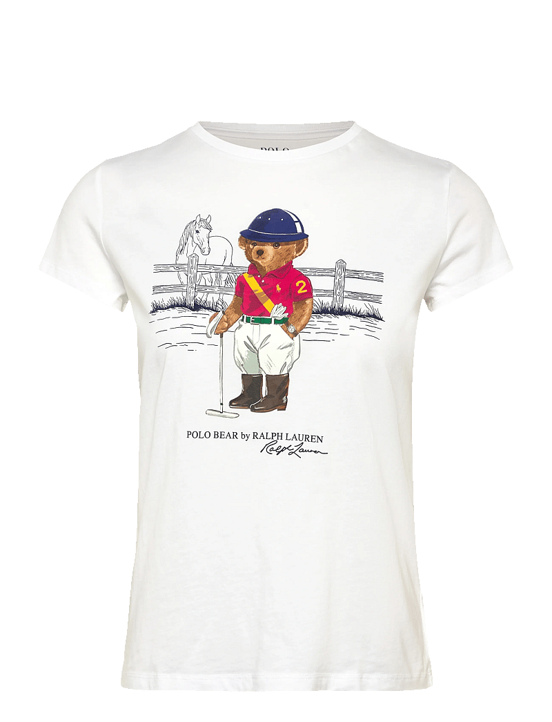 Ralph Lauren Kids - Polo Bear Cotton Jersey Tee - kurzärmelige - white - 0