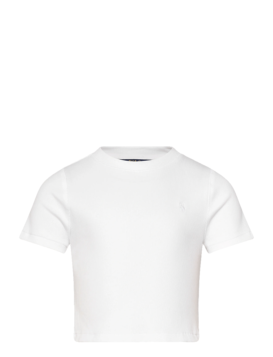 Ralph Lauren Kids - Ribbed Boxy Tee - kurzärmelige - white - 0