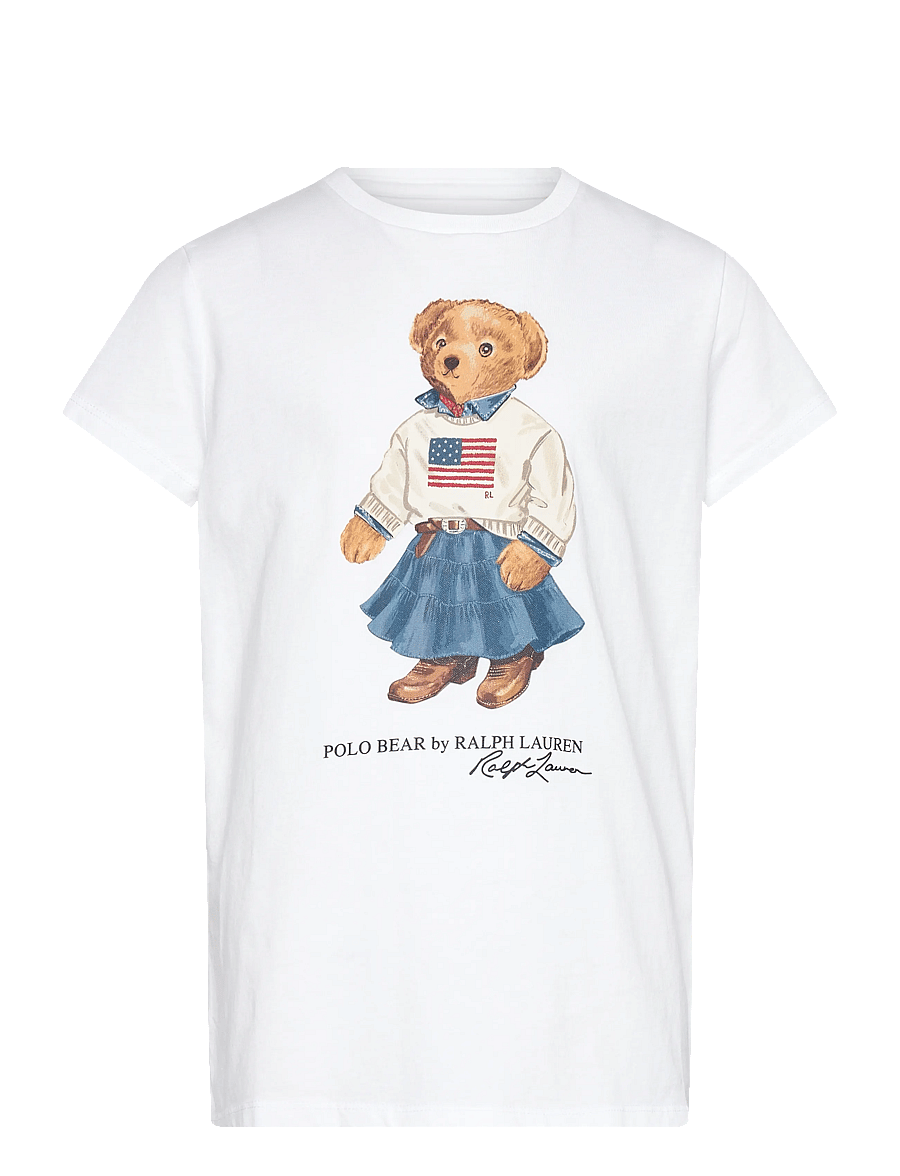 Ralph Lauren Kids - 26/1 JERSEY-KNT-T-SHIRT - lühikeste varrukatega t-särgid - white - 1