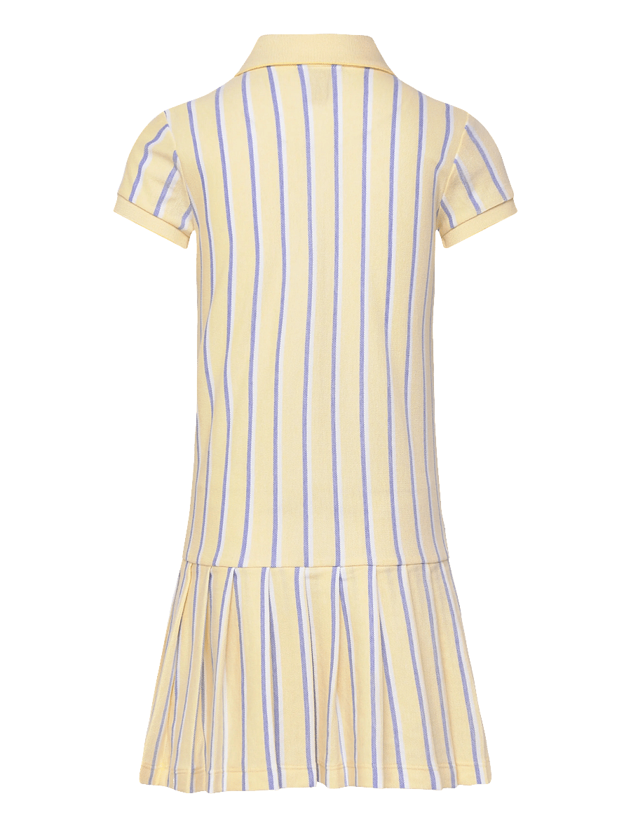 Ralph Lauren Kids - Striped Oxford Mesh Polo Dress - wicket yellow mul - 1