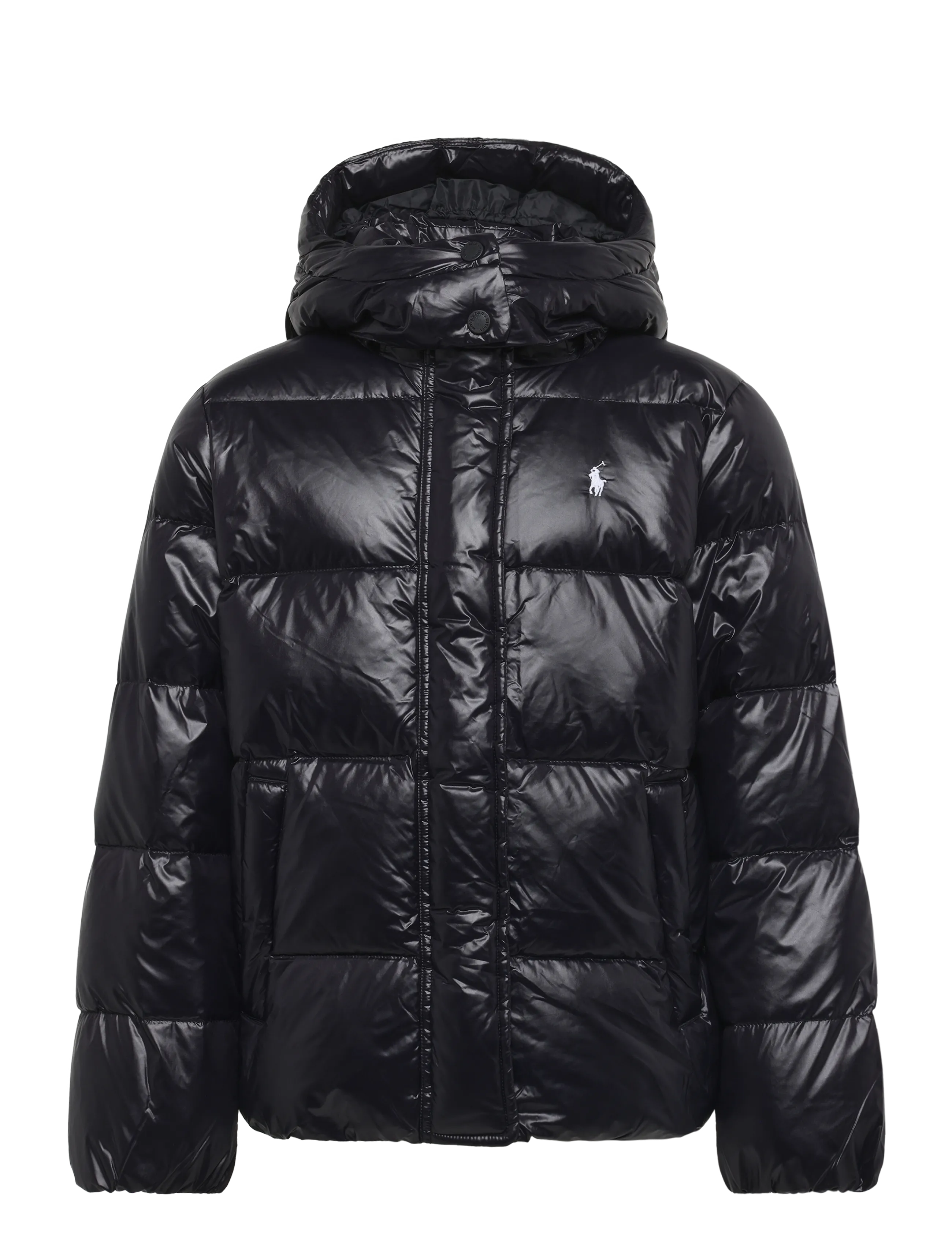 Ralph Lauren Kids Glossy Down Hooded Jacket - Teismelised 140-176 - POLO BLACK W/ WHI / black