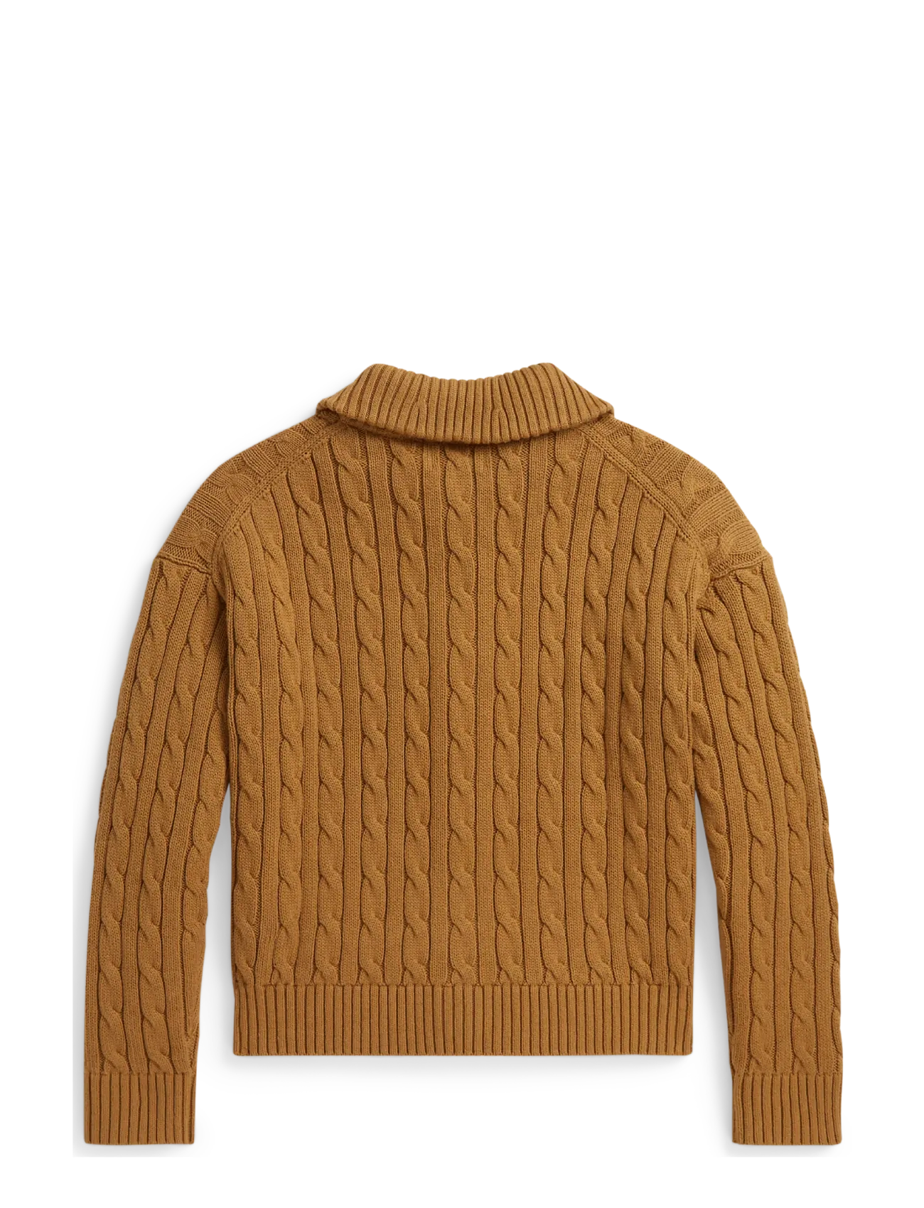 Ralph Lauren Kids - Cable-Knit Collared Cardigan - berkshire tan - 1