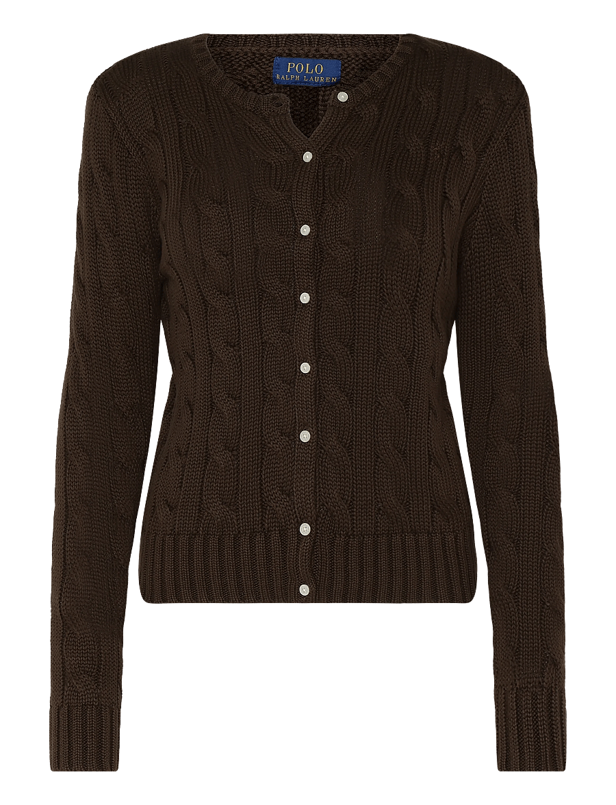 Ralph Lauren Kids - 20/2 COTTON-SWEATER-CARDIGAN - cardigans - nutmeg brown - 0