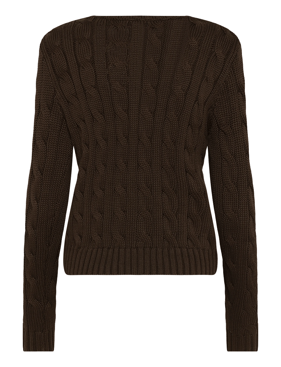 Ralph Lauren Kids - 20/2 COTTON-SWEATER-CARDIGAN - cardigans - nutmeg brown - 1