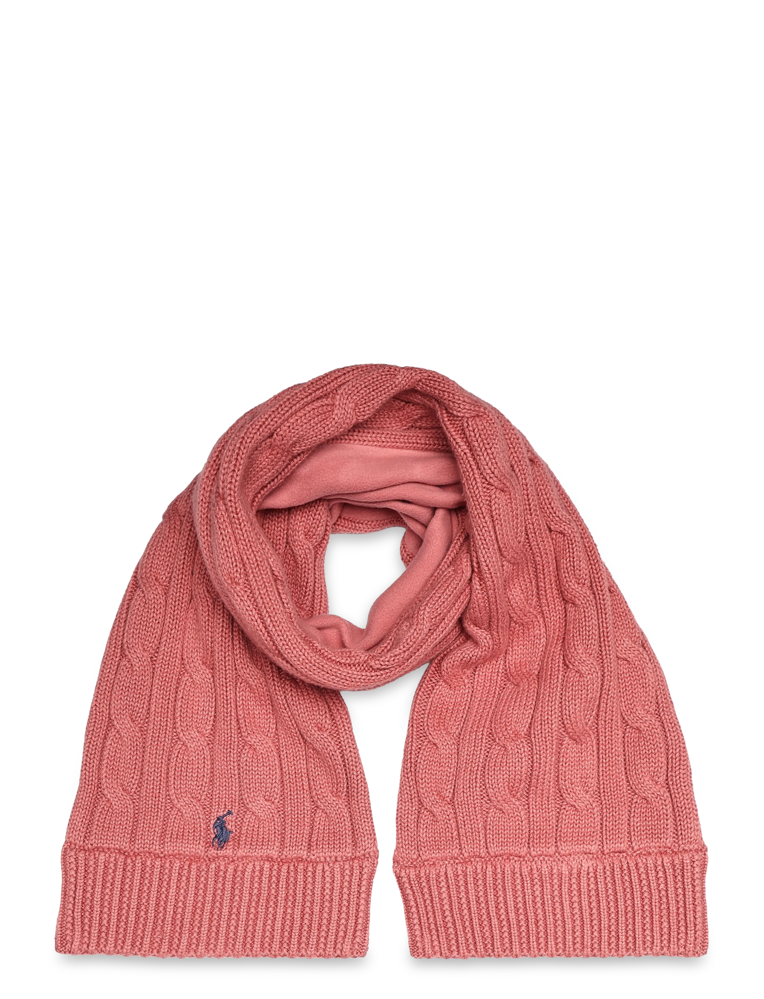 Ralph Lauren Kids Cable-Knit Cotton Scarf, S/M, Scarves & Neckwarmers, Rosa - Scarves, Kinder