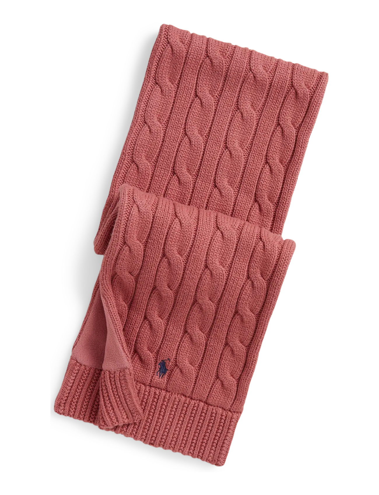Ralph Lauren Kids Cable-Knit Cotton Scarf - Schals - CANVAS PINK / pink/rose