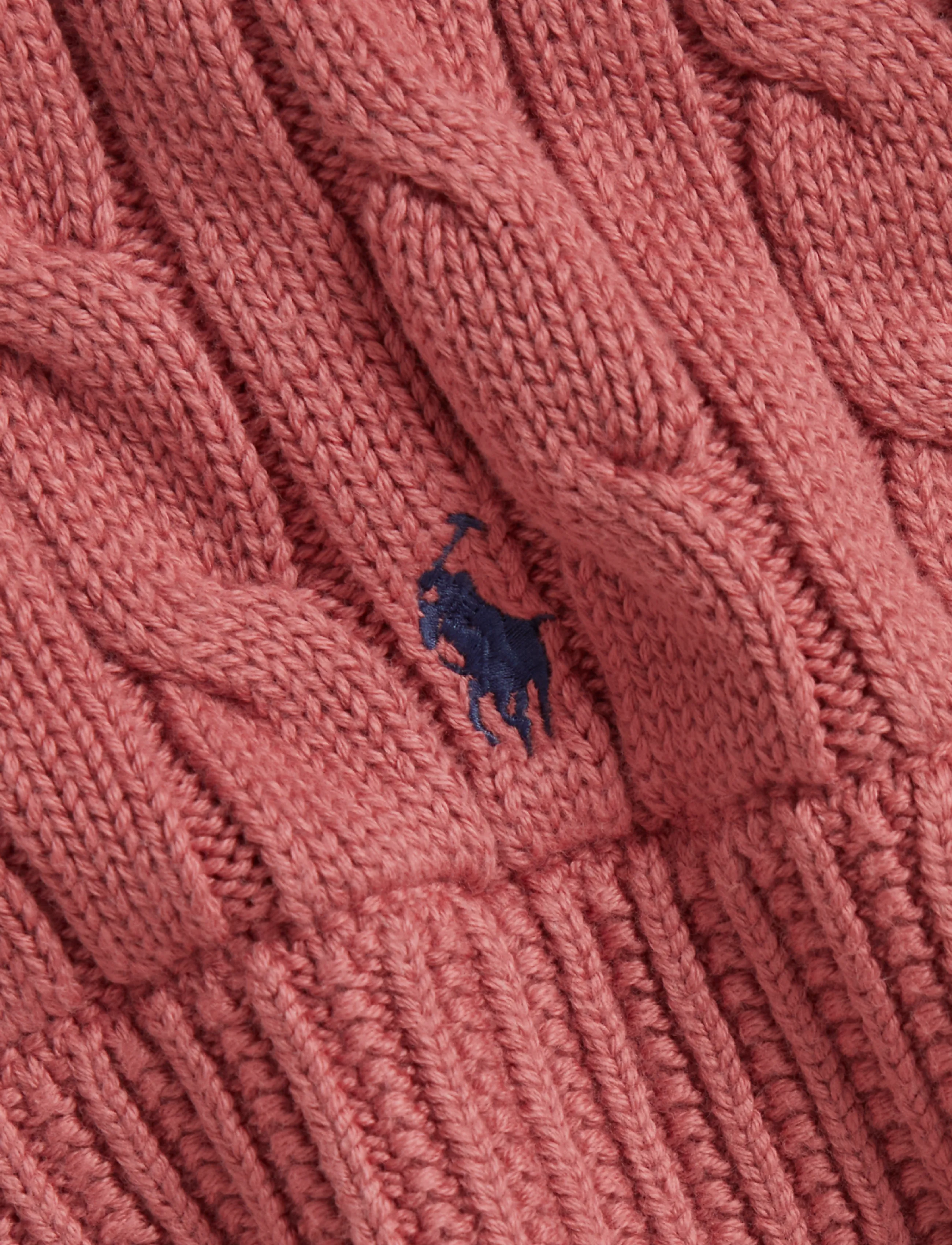 Ralph Lauren Kids - Cable-Knit Cotton Scarf - canvas pink - 1