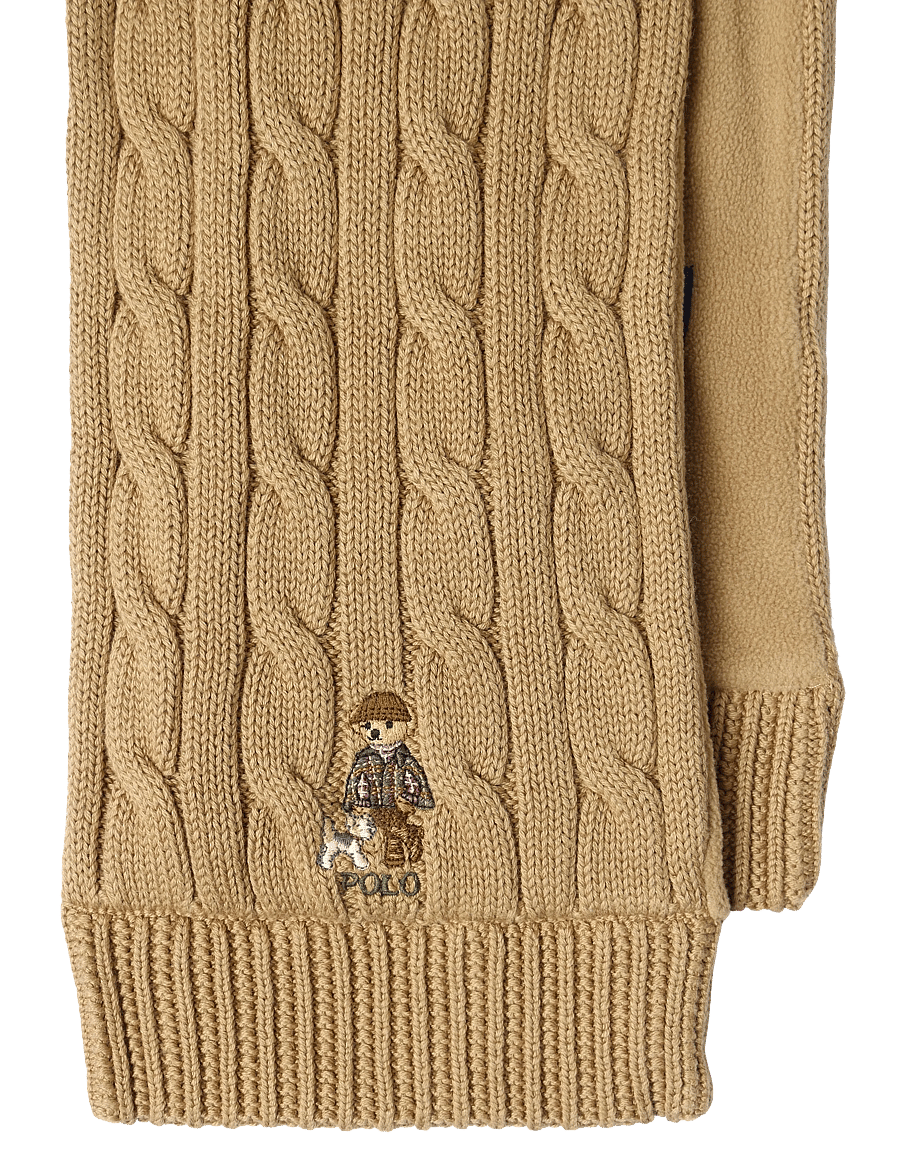 Ralph Lauren Kids - Polo Bear Cotton Scarf - winteraccessoires - berkshire tan - 0