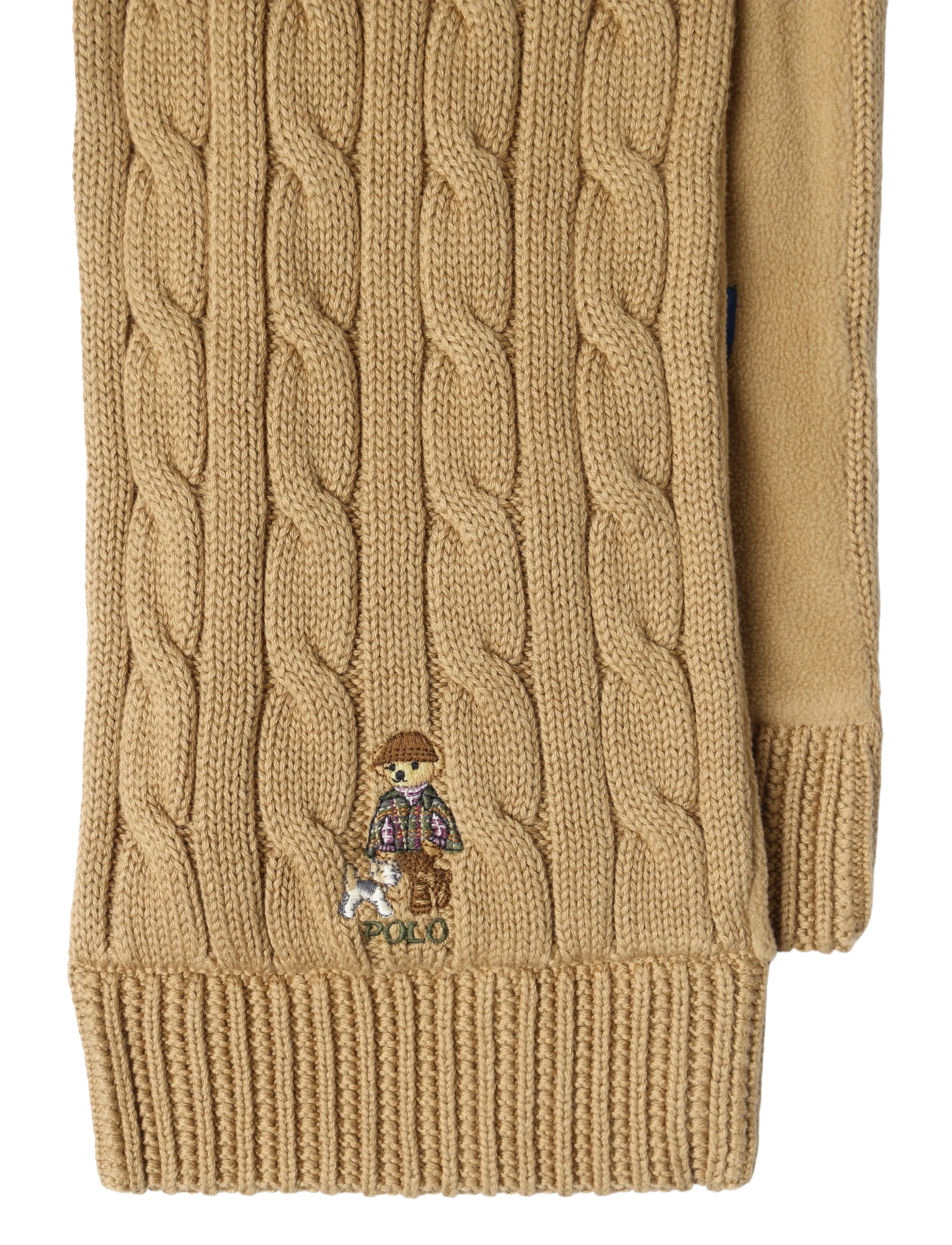 Ralph Lauren Kids - Polo Bear Cotton Scarf - winteraccessoires - berkshire tan - 1