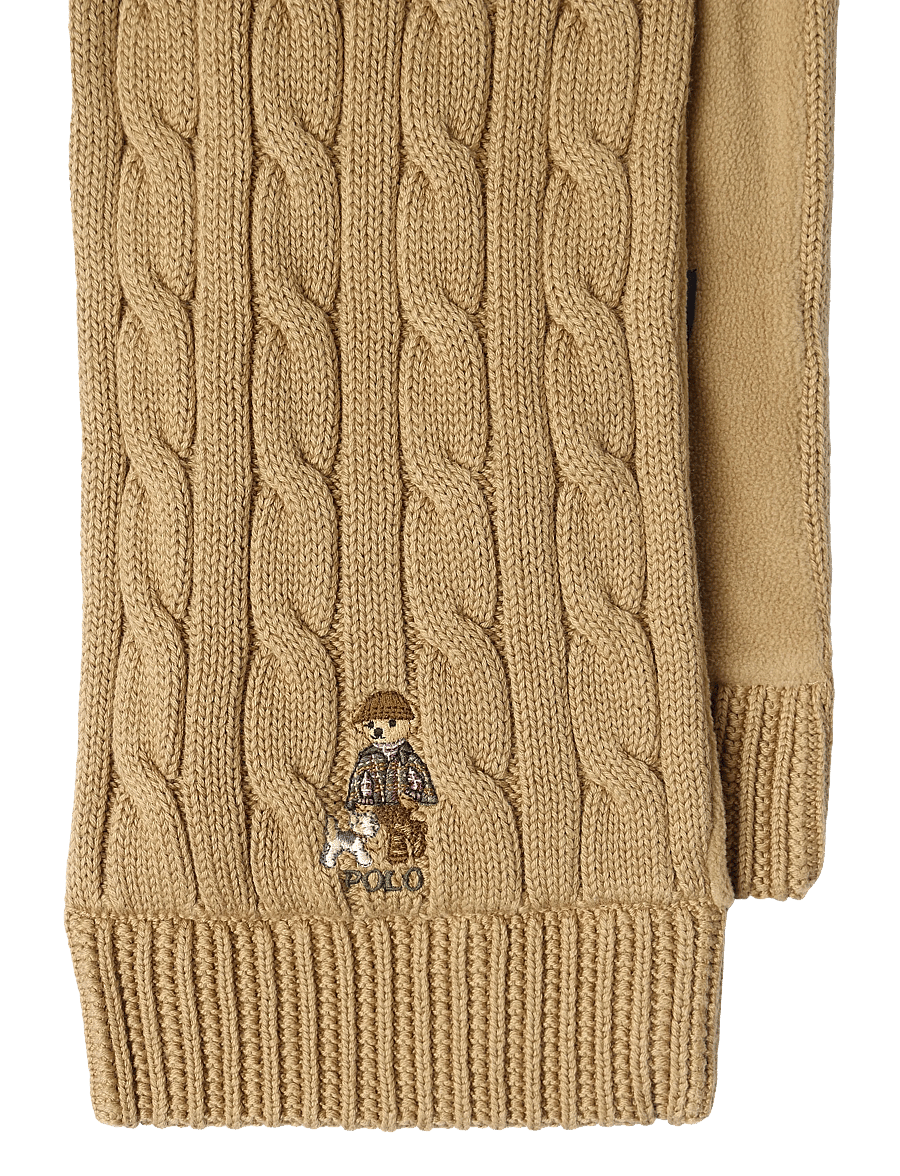 Ralph Lauren Kids - Polo Bear Cotton Scarf - winteraccessoires - berkshire tan - 1