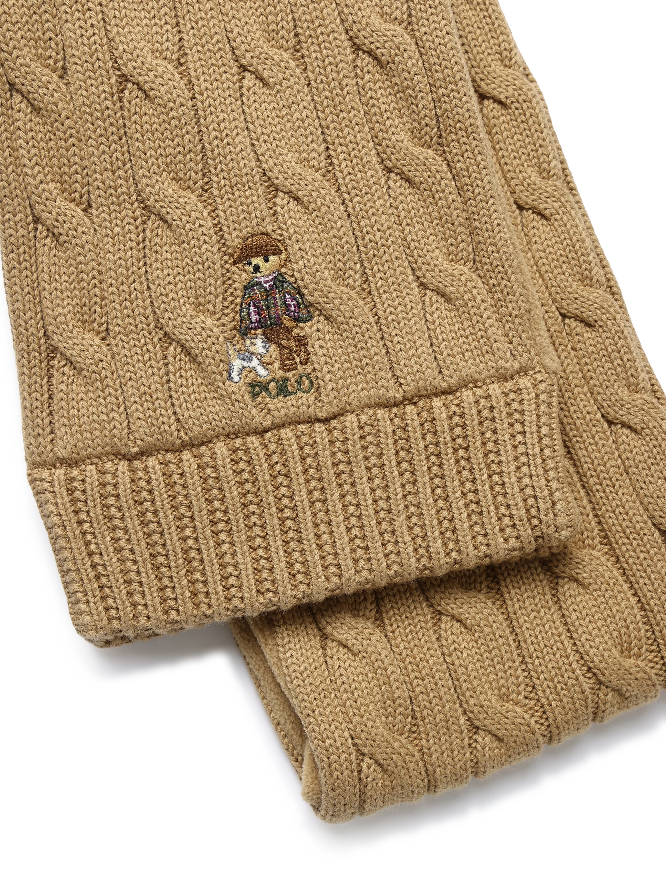 Ralph Lauren Kids - Polo Bear Cotton Scarf - winteraccessoires - berkshire tan - 2