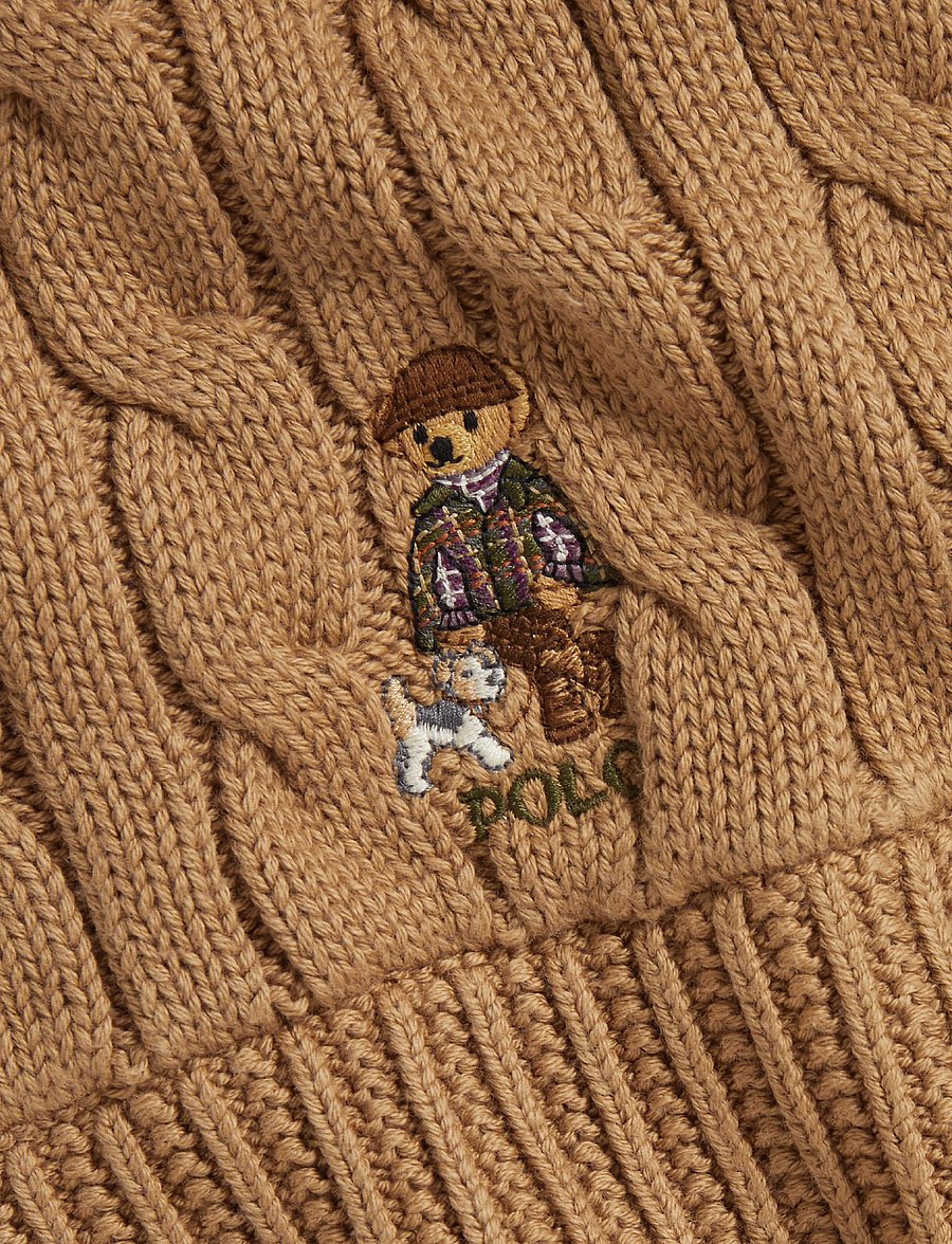 Ralph Lauren Kids - Polo Bear Cotton Scarf - berkshire tan - 1