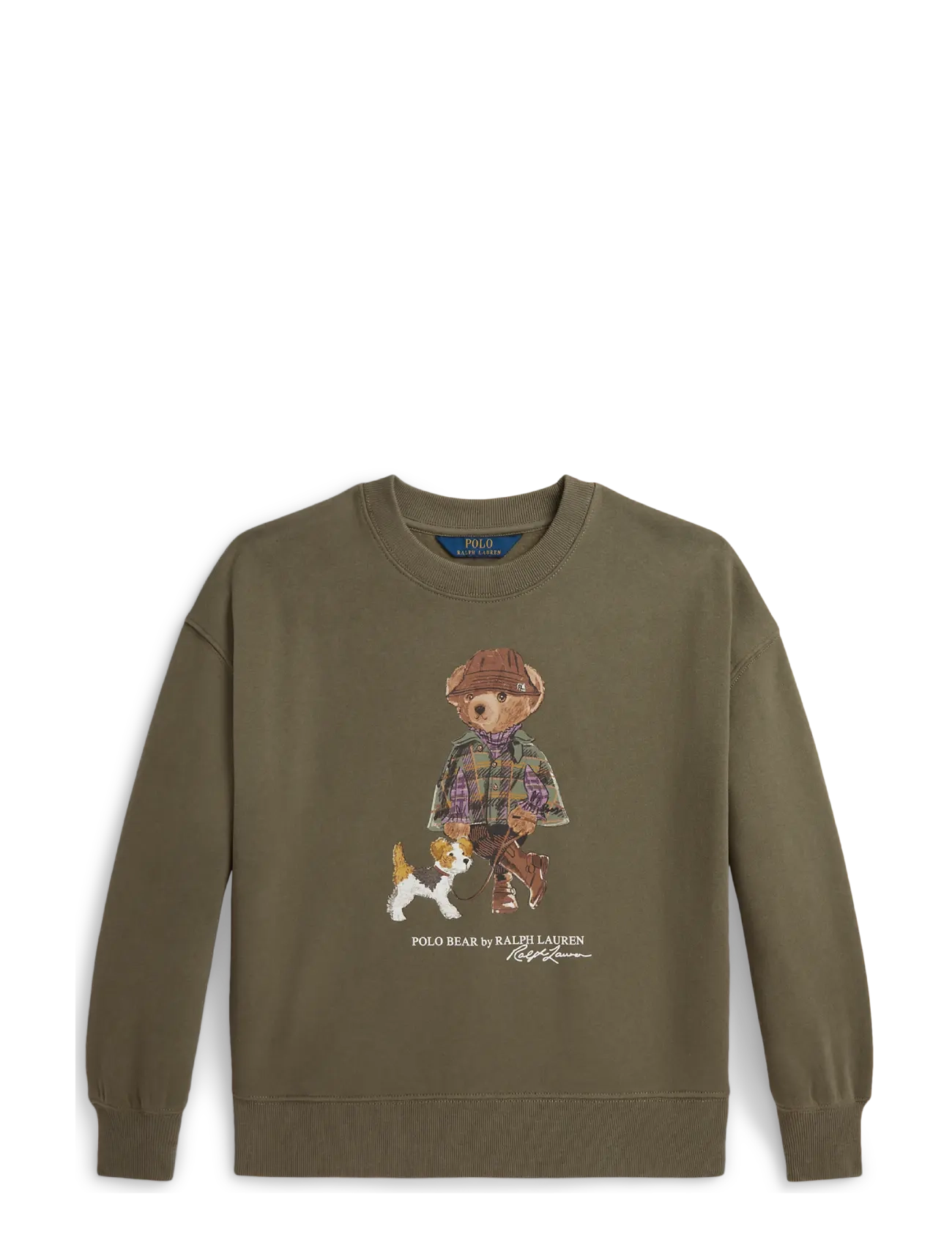 Ralph Lauren Kids Polo Bear Fleece Sweatshirt - Oberteile - CRUISE OLIVE / khaki/green