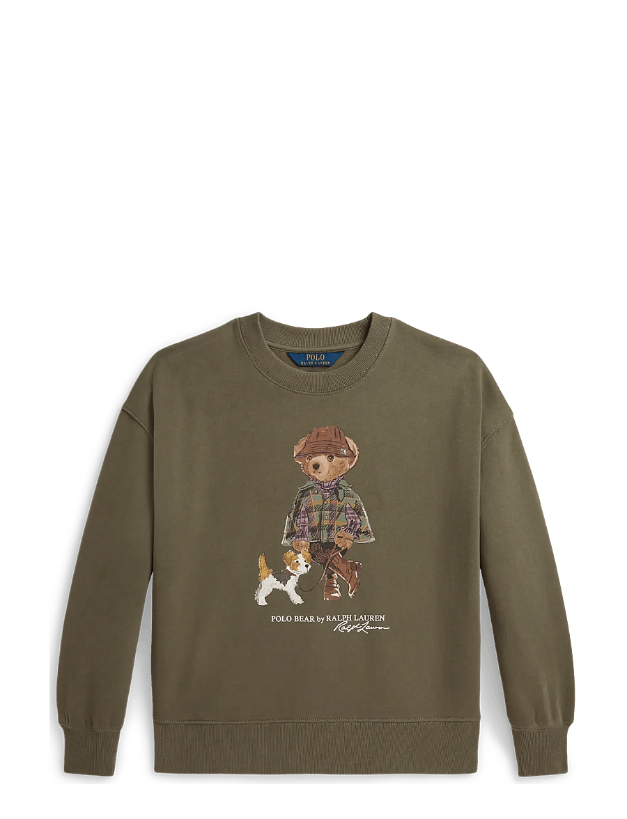 Ralph Lauren Kids - Polo Bear Fleece Sweatshirt - sweatshirts - cruise olive - 1