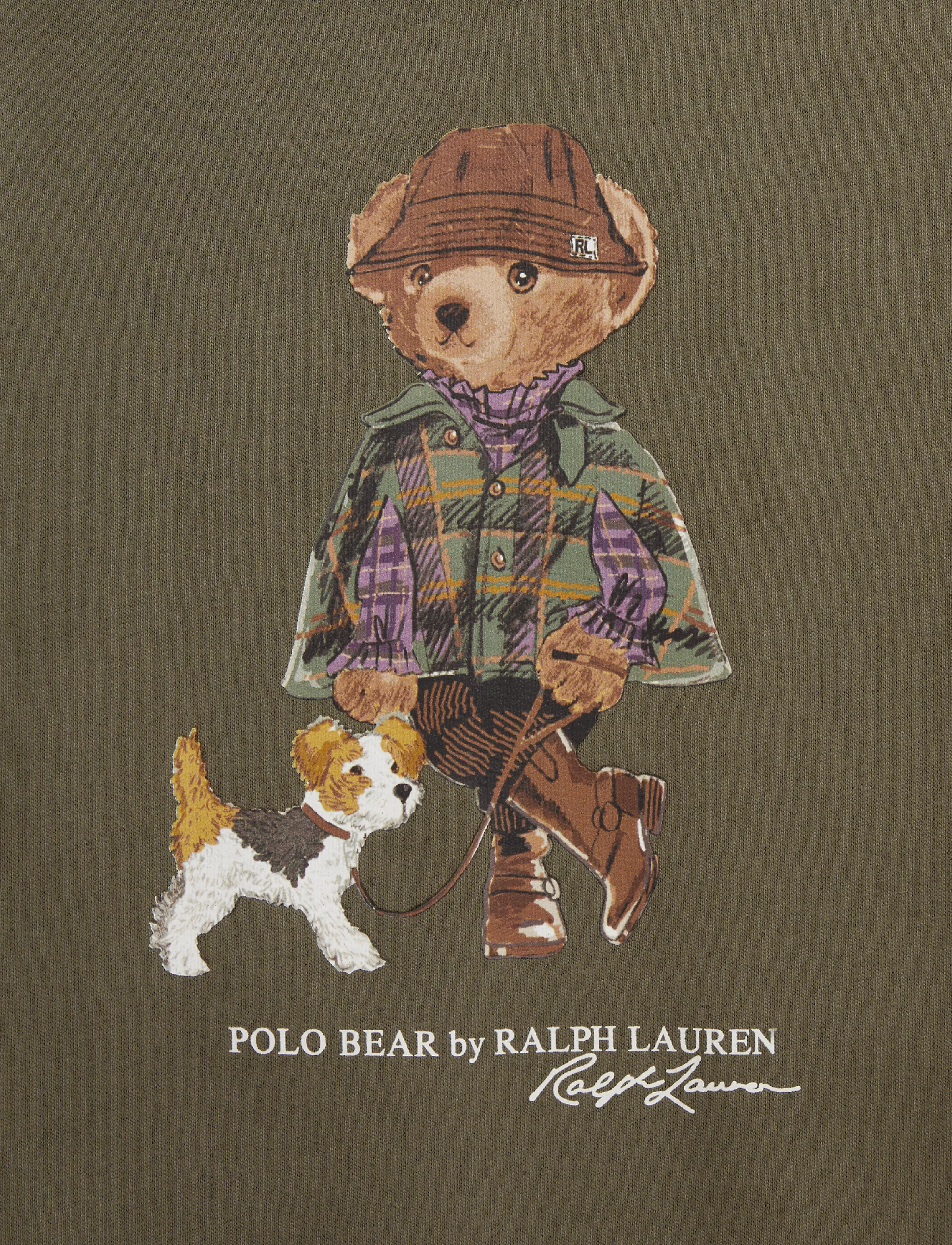 Ralph Lauren Kids - Polo Bear Fleece Sweatshirt - sweatshirts - cruise olive - 4