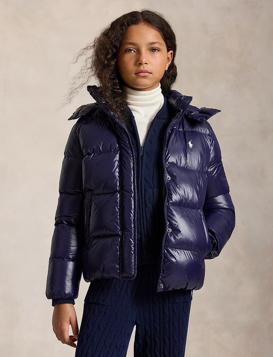 Ralph Lauren Kids - Glossy Down Hooded Jacket - thermo-jacken - newport navy - 0