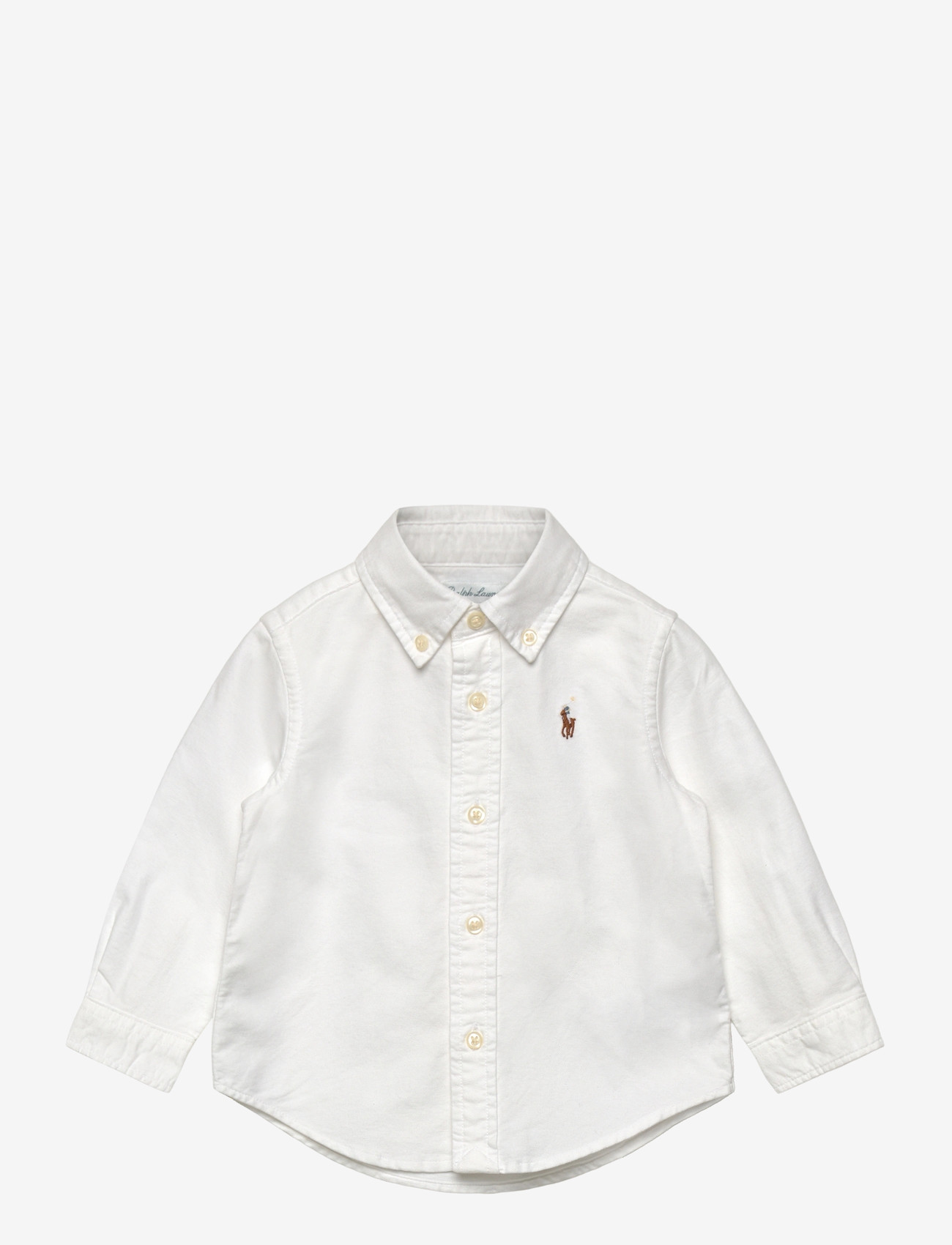 Ralph Lauren Kids - The Iconic Oxford Shirt - langærmede skjorter - white - 0