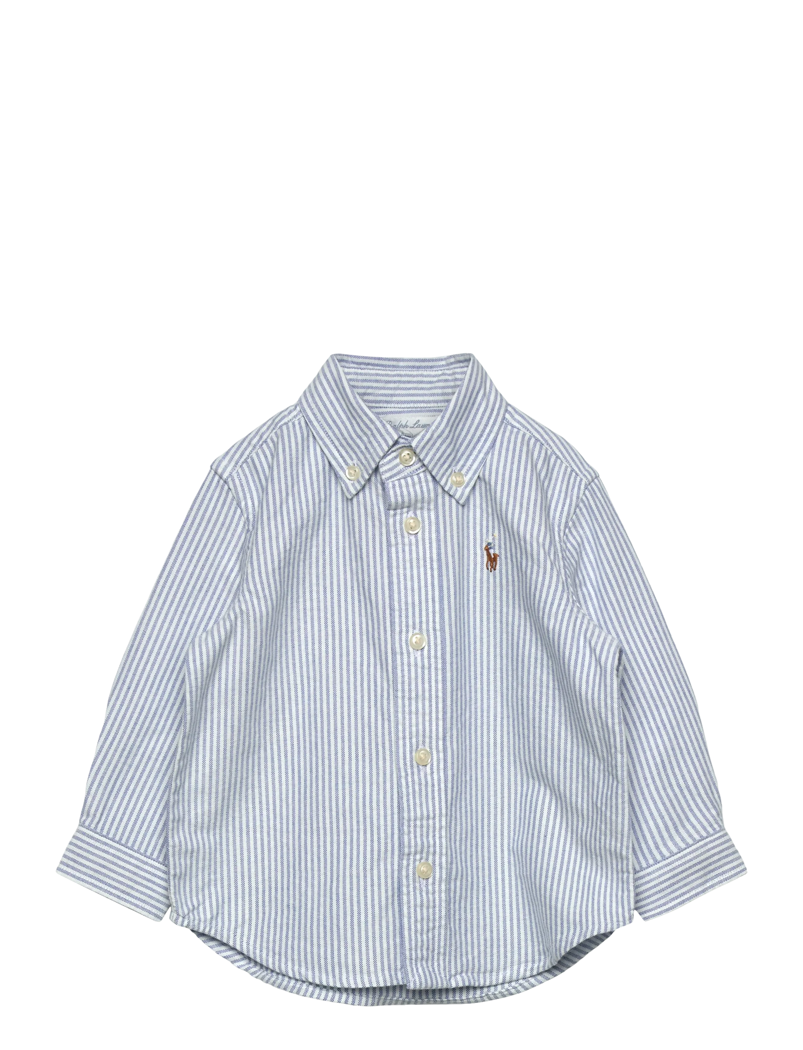 Ralph Lauren Kids Striped Cotton Oxford Shirt - Overdele - LT BLUE STRIPE / white