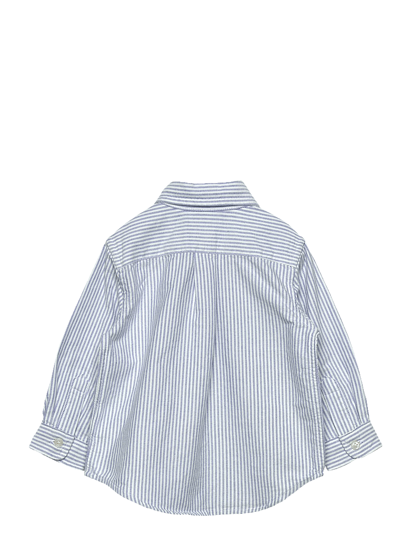 Ralph Lauren Kids - Striped Cotton Oxford Shirt - langärmlige hemden - lt blue stripe - 1
