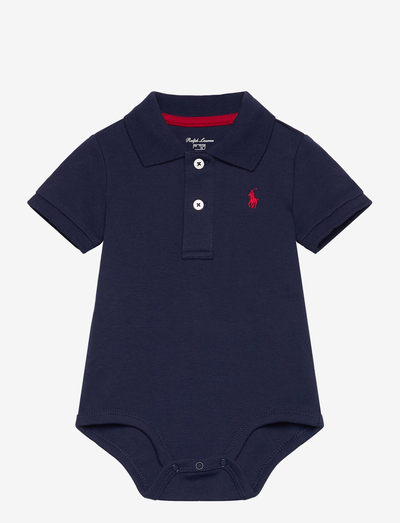 Ralph Lauren Kids - INTERLOCK-SS POLO-OP-BDY - kortærmede bodyer - refined navy - 0