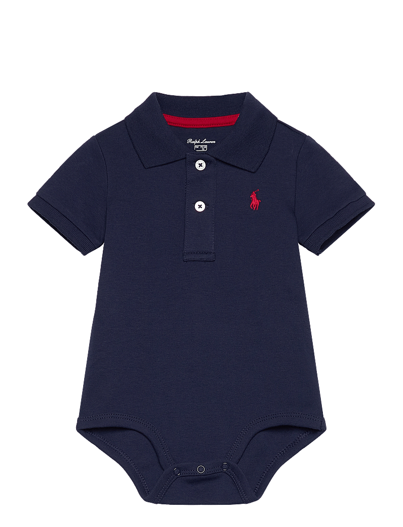 Ralph Lauren Kids - INTERLOCK-SS POLO-OP-BDY - kurzärmelige bodys - refined navy - 0