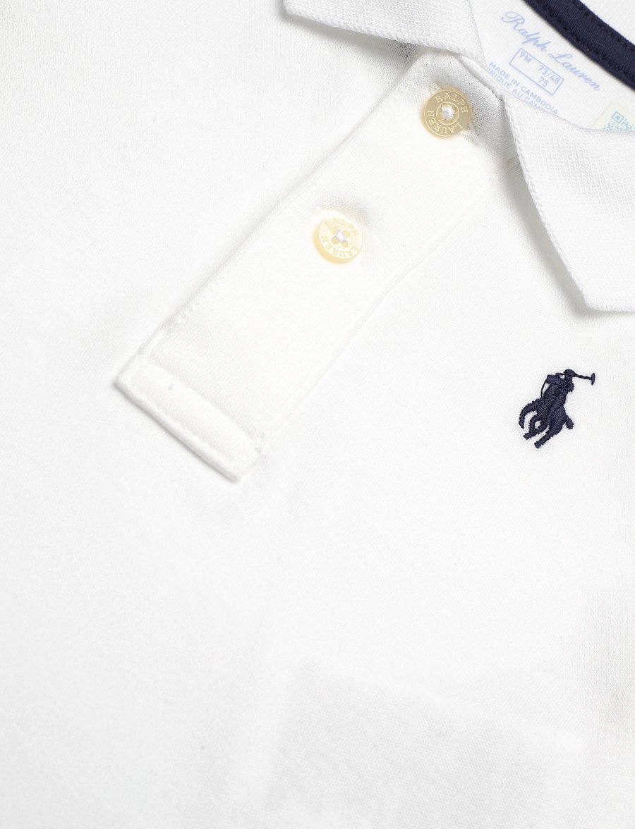 Ralph Lauren Kids - INTERLOCK-SS POLO-OP-BDY - bodies à manches courtes - white - 2