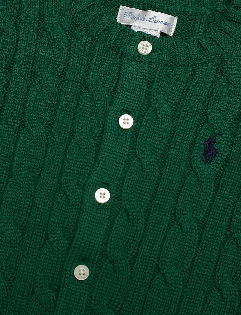 Ralph Lauren Kids - Cable-Knit Cotton Cardigan & Pant Set - cardigans - kelly green - 2