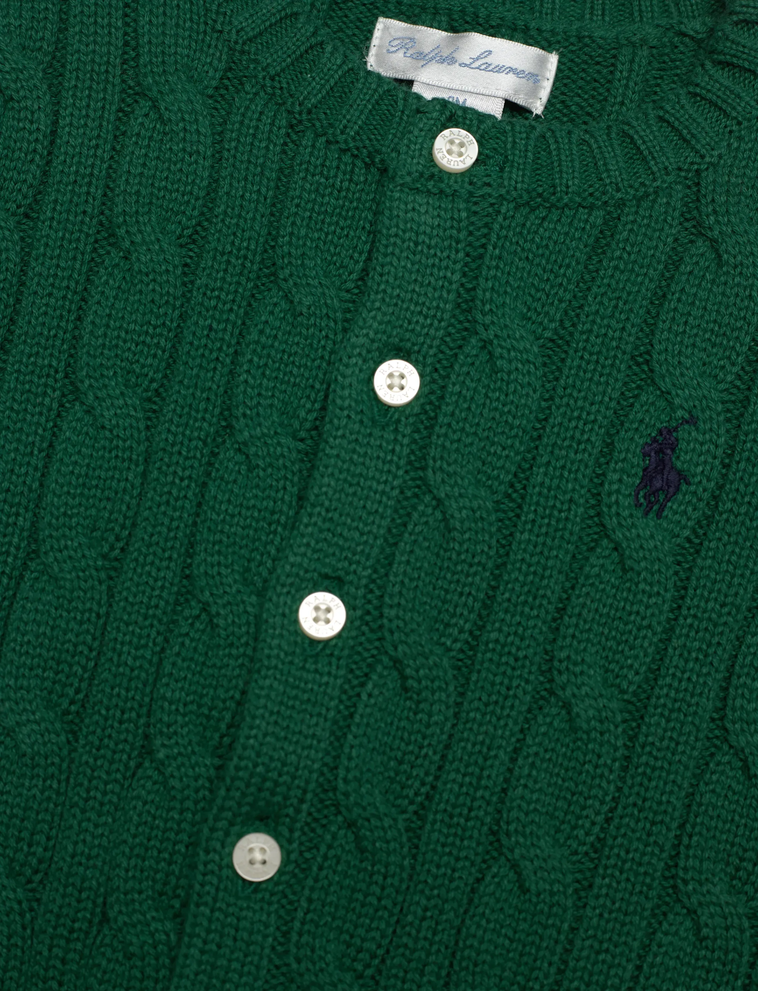 Ralph Lauren Kids - Cable-Knit Cotton Cardigan & Pant Set - kelly green - 2