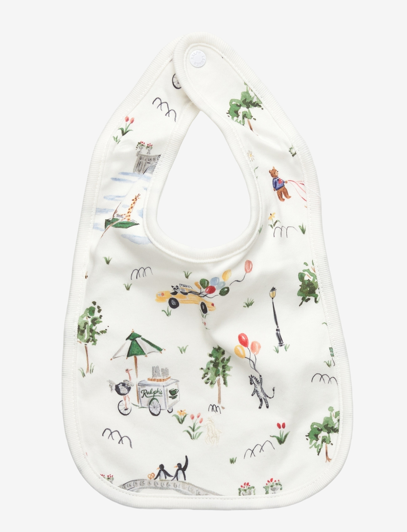 Ralph Lauren Kids - RL Baby x Riley Sheehey Cotton Bib - sleeveless bibs - saturday at the p - 0