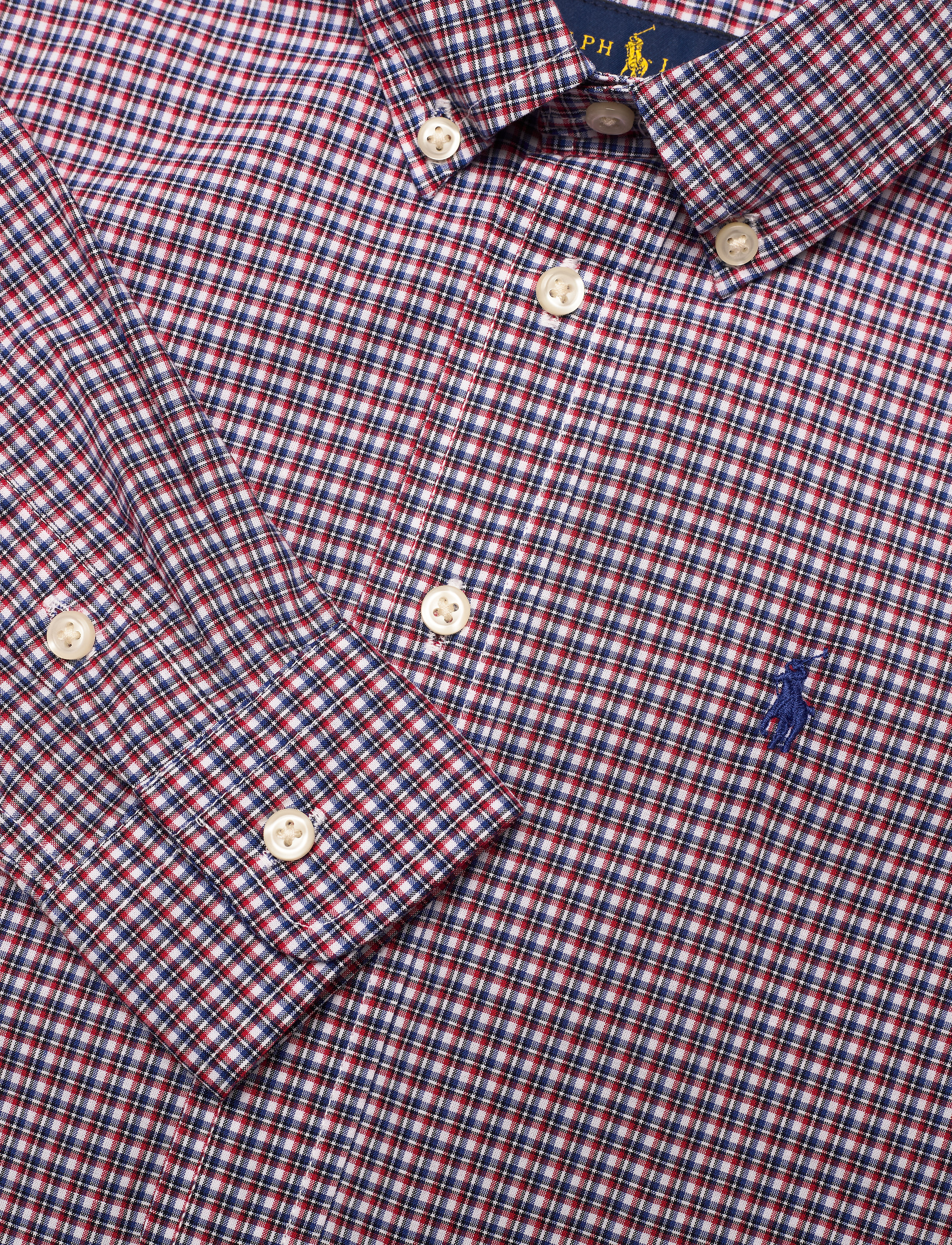 Ralph Lauren Kids - Plaid Cotton Poplin Shirt - red/blue - 2