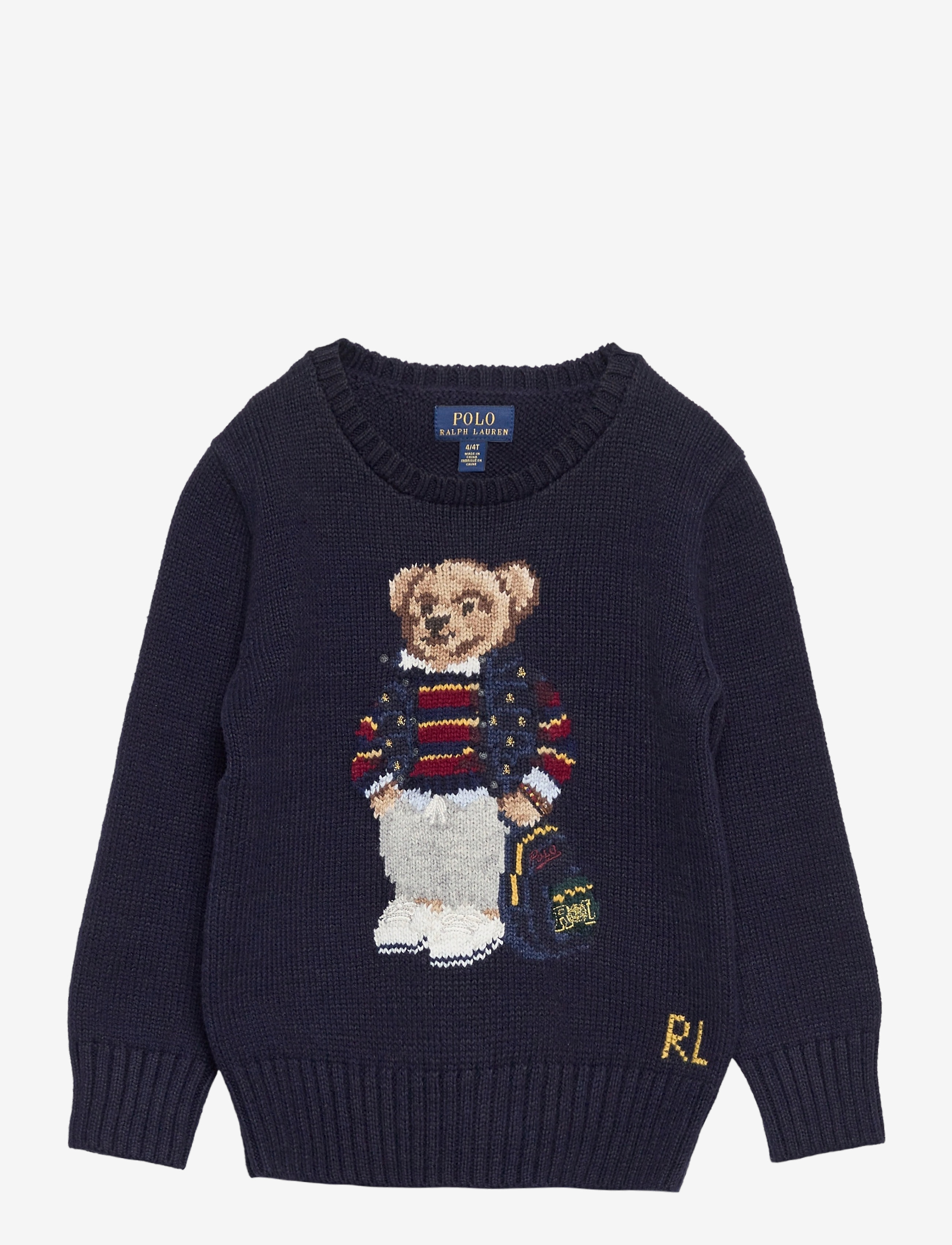 Ralph Lauren Kids - Polo Bear Cotton-Blend Sweater - rl navy - 0