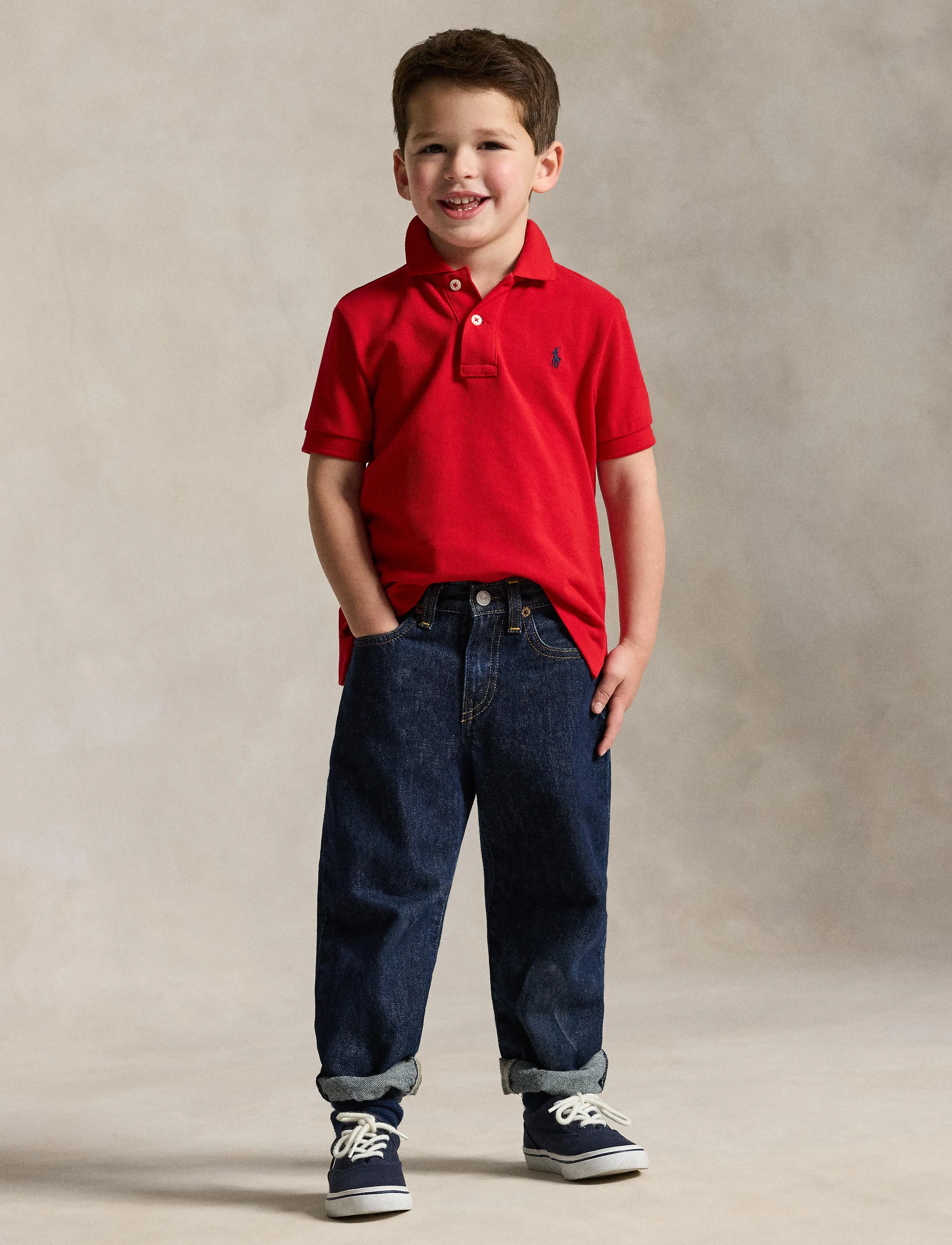 Ralph Lauren Kids The Iconic Mesh Polo Shirt - Kortärmade pikéer - RL 2000 RED / red