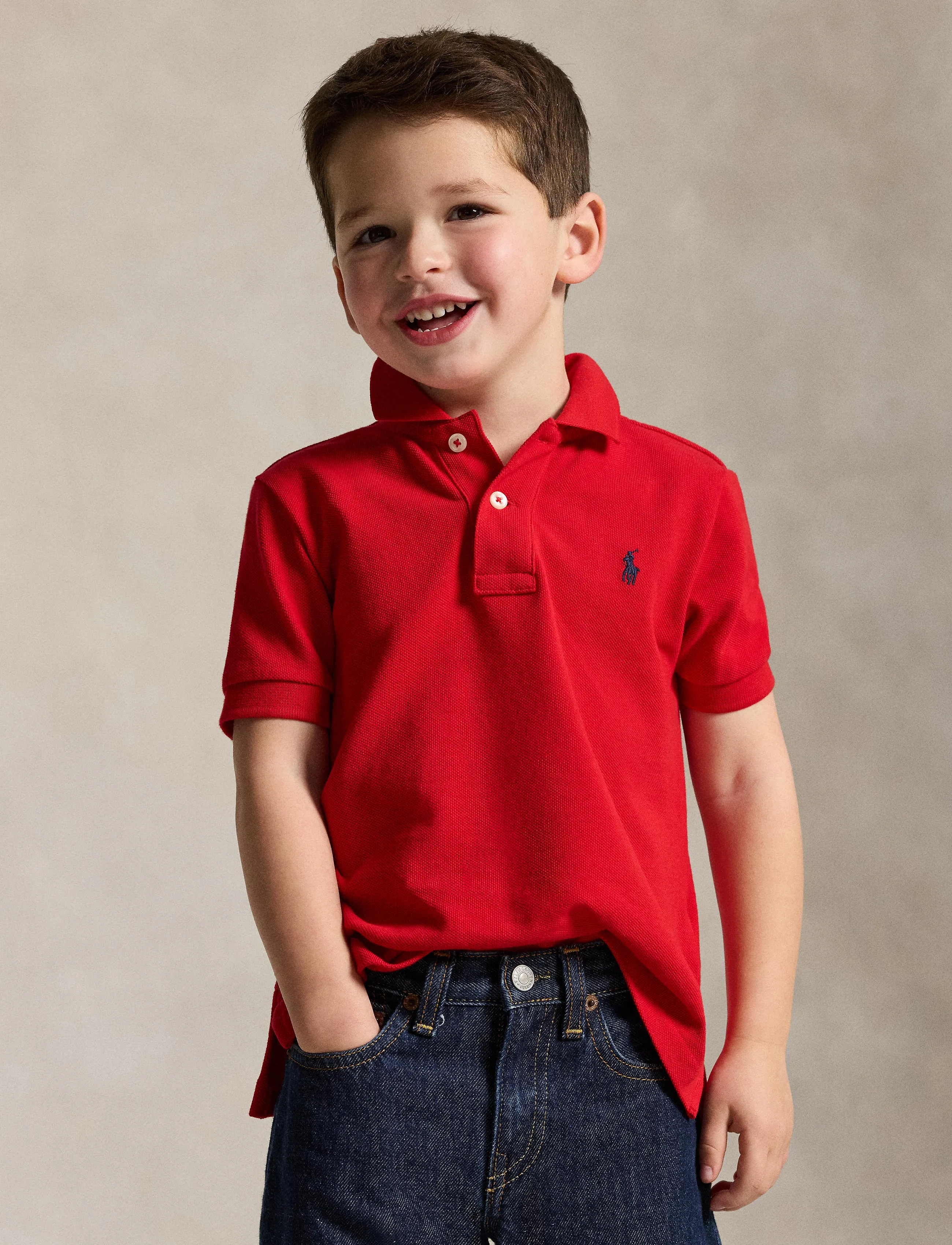 Ralph Lauren Kids - The Iconic Mesh Polo Shirt - kortärmade pikéer - rl 2000 red - 3