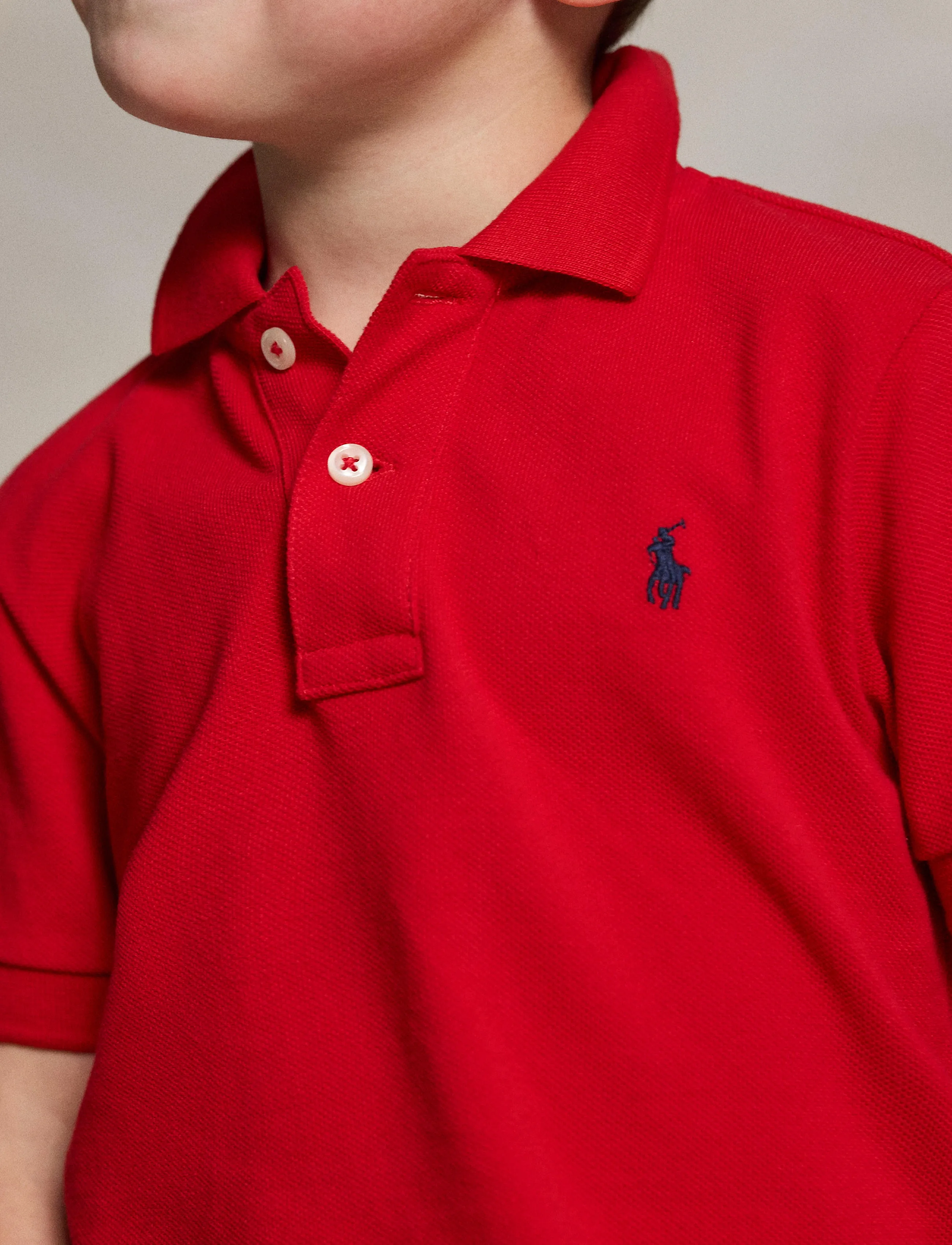 Ralph Lauren Kids - The Iconic Mesh Polo Shirt - kortärmade pikéer - rl 2000 red - 4