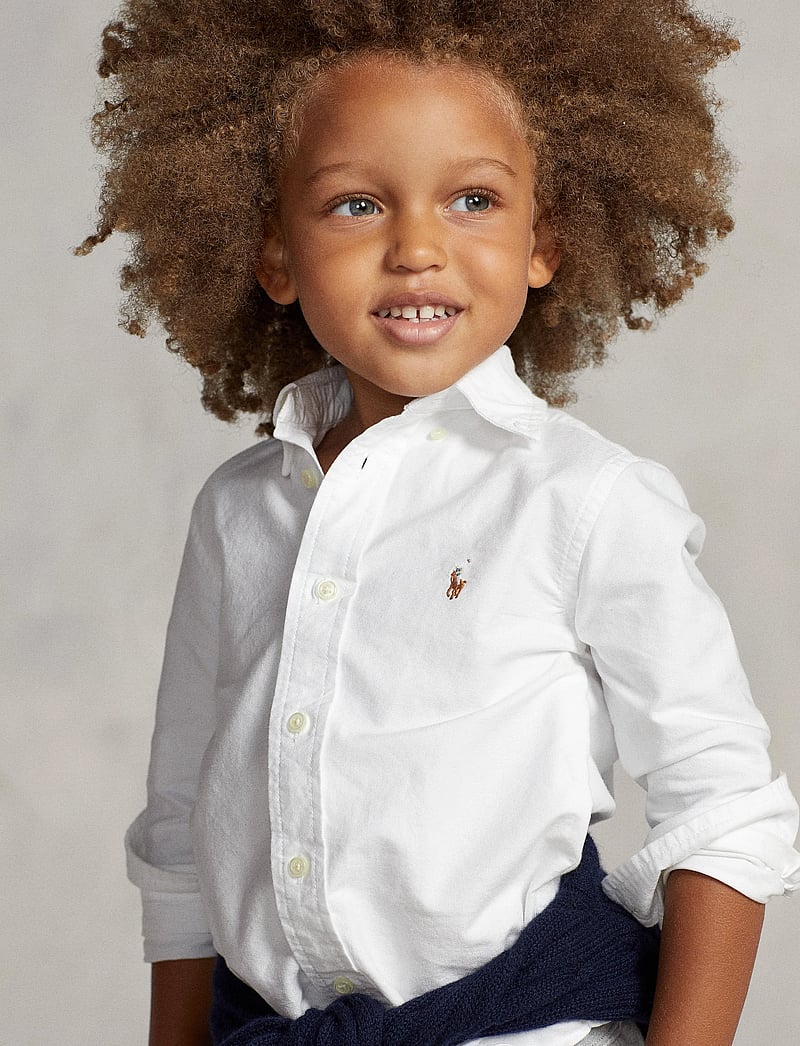 Ralph Lauren Kids - OXFORD-LS BD-TP-SHT - långärmade skjortor - white - 5