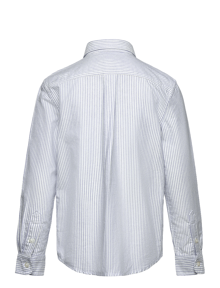 Ralph Lauren Kids - Striped Cotton Oxford Shirt - langärmlige hemden - lt blue stripe - 1
