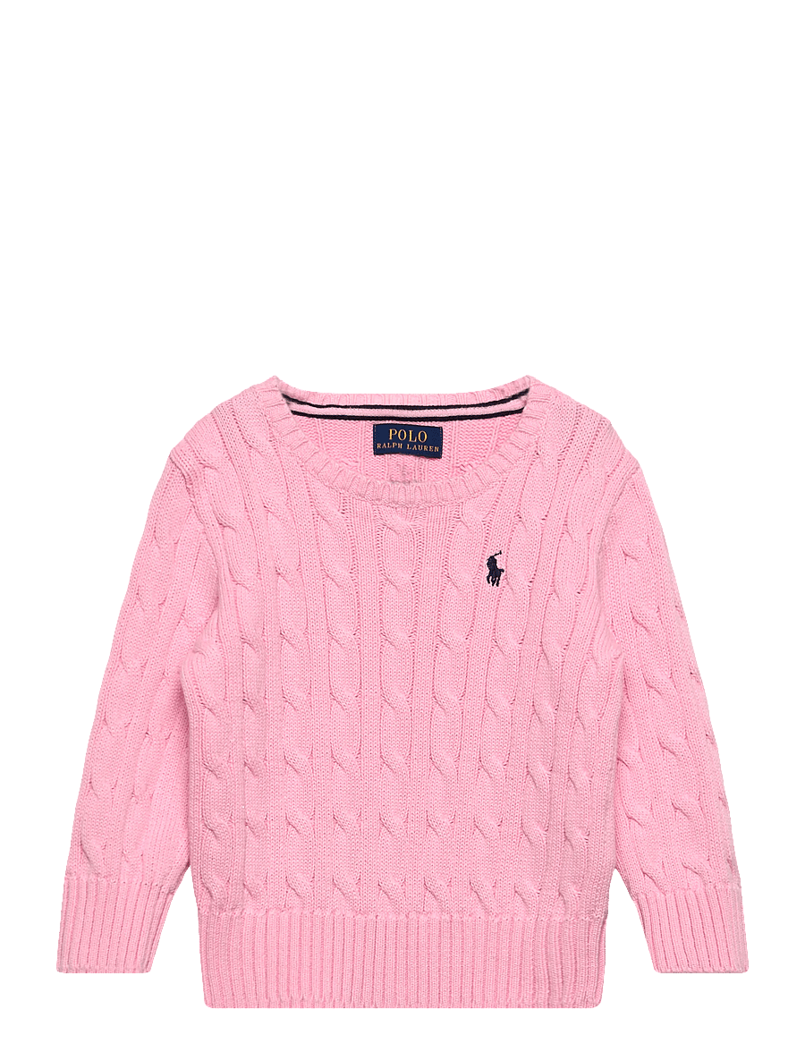 Ralph Lauren Kids - COMBED COTTON-LS CABLE CN-TP-SWT - pullover - carmel pink/navy - 0