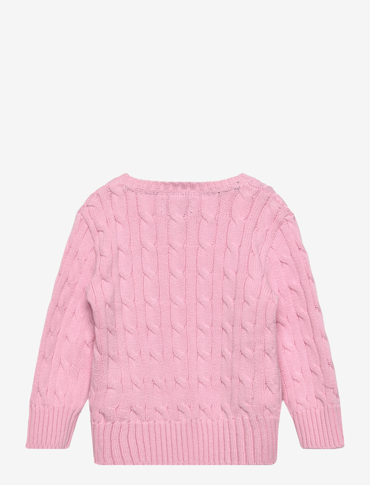 Ralph Lauren Kids - COMBED COTTON-LS CABLE CN-TP-SWT - trøjer - carmel pink/navy - 1