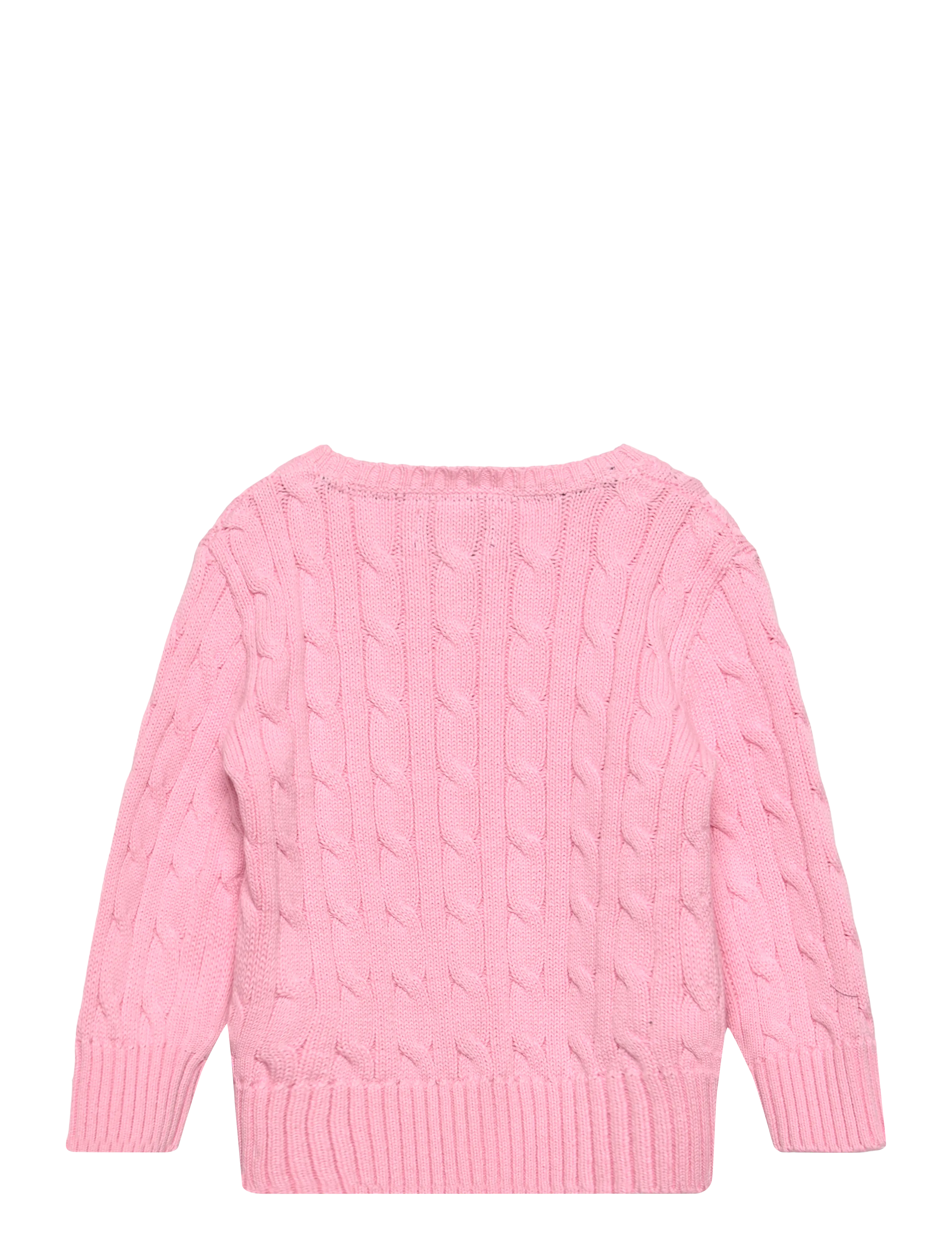 Ralph Lauren Kids - COMBED COTTON-LS CABLE CN-TP-SWT - sügisesed riided - carmel pink/navy - 1