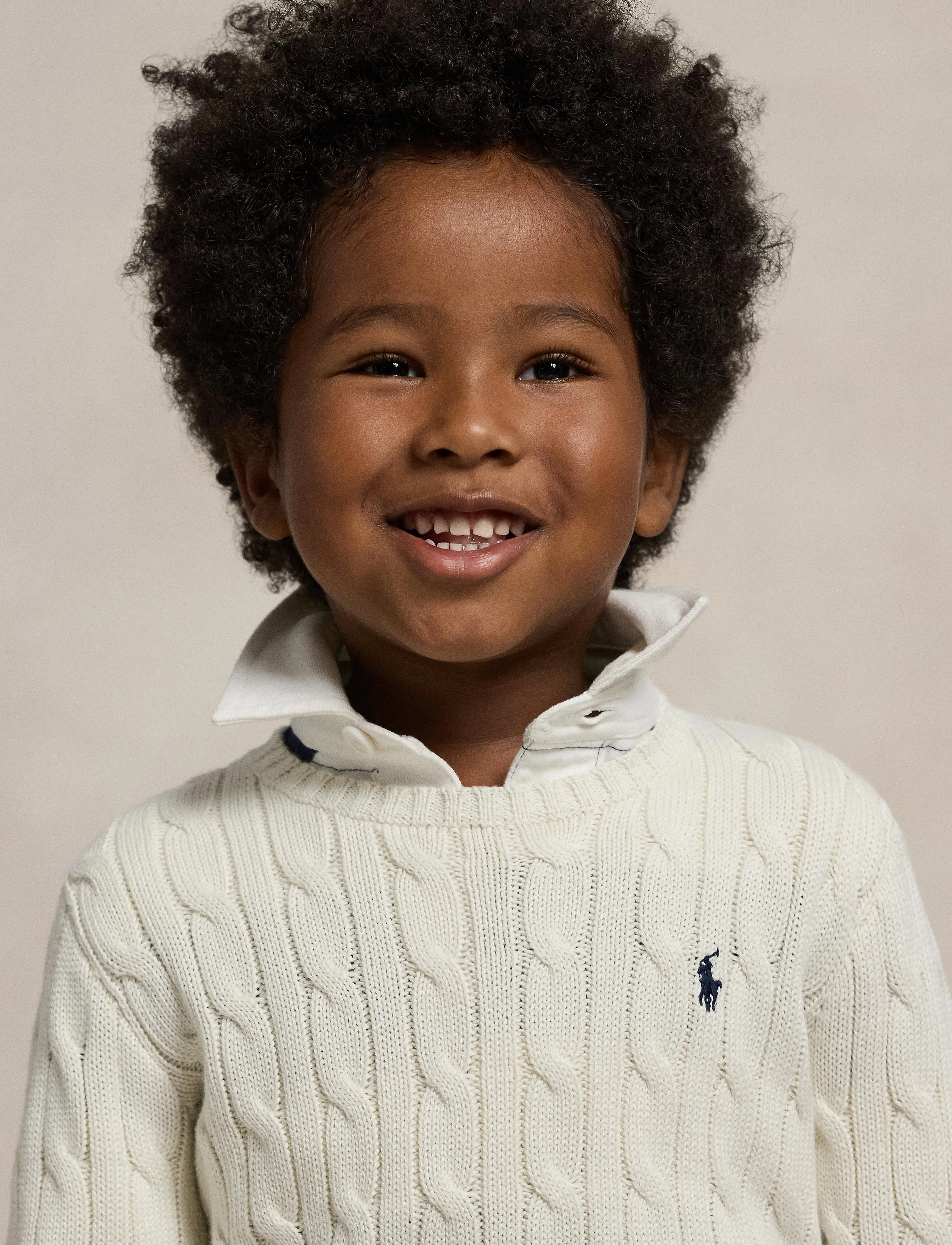 Ralph Lauren Kids - COMBED COTTON-LS CABLE CN-TP-SWT - trøjer - nevis - 2