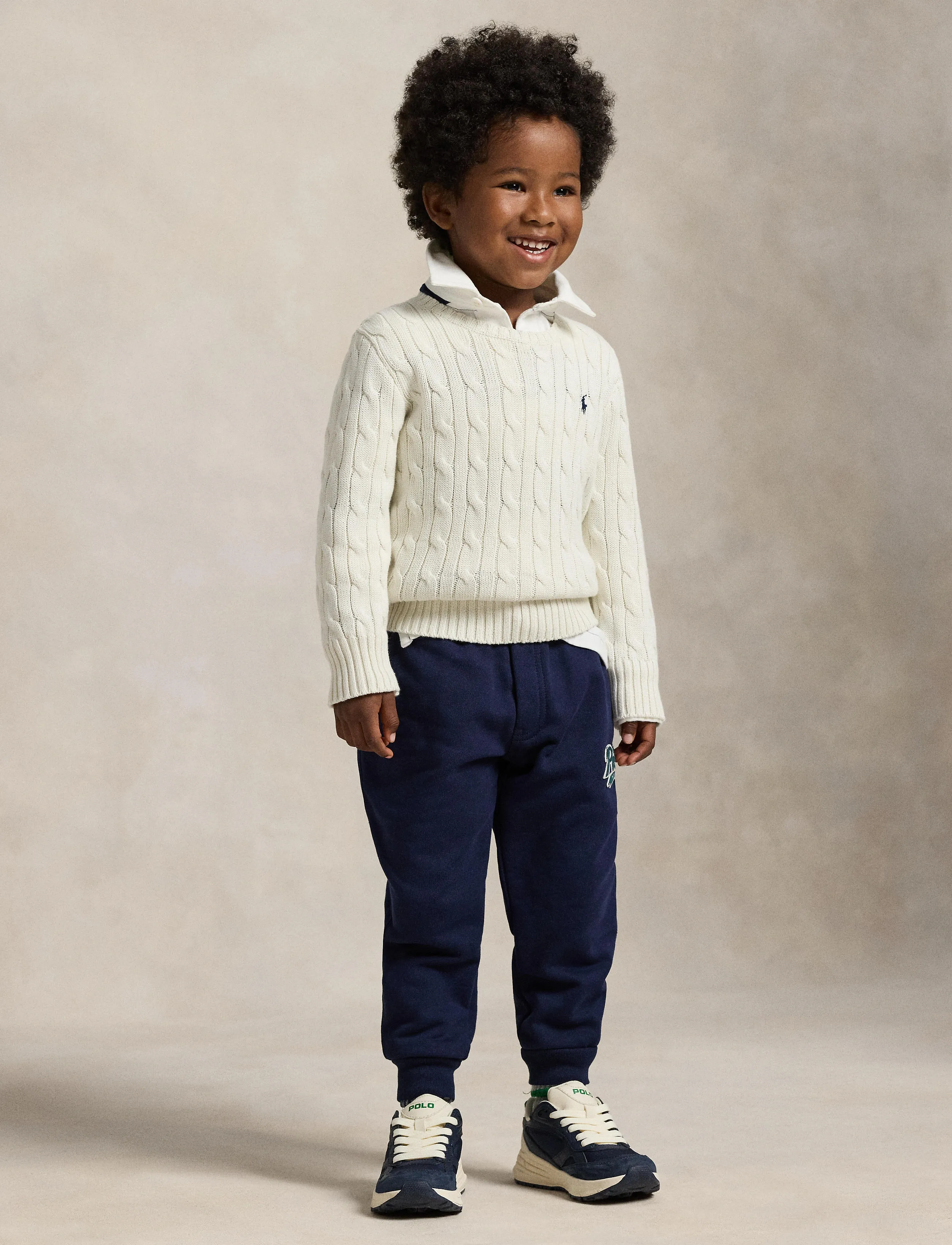 Ralph Lauren Kids - COMBED COTTON-LS CABLE CN-TP-SWT - trøjer - nevis - 4