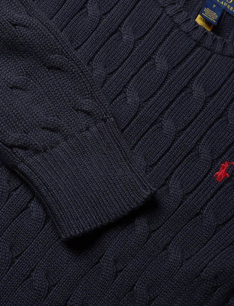 Ralph Lauren Kids - Cable-Knit Cotton Sweater - stickade tröjor - rl navy/c3807 - 5