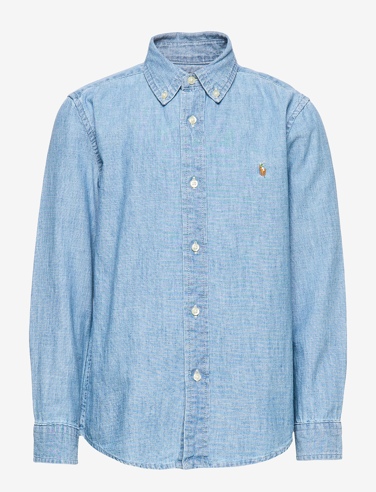 Ralph Lauren Kids - Cotton Chambray Shirt - skjorter - lt blue - 1