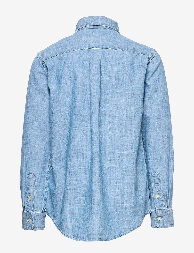 Ralph Lauren Kids - Cotton Chambray Shirt - skjortor - lt blue - 2