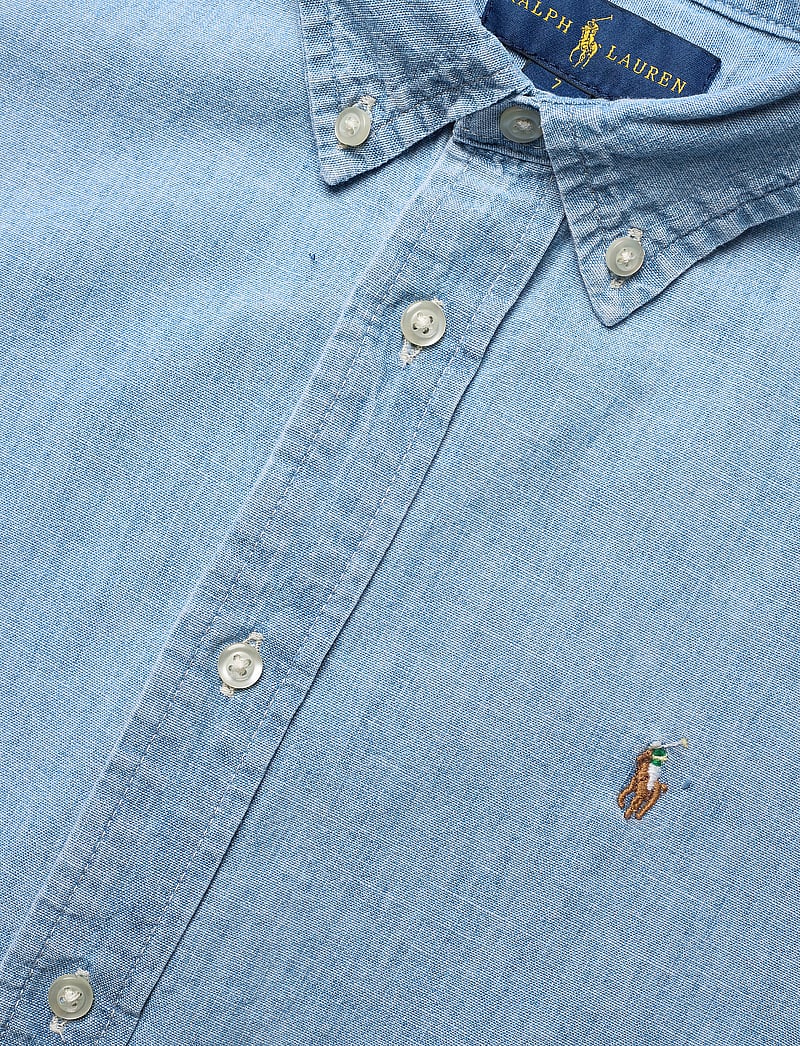 Ralph Lauren Kids - Cotton Chambray Shirt - skjortor - lt blue - 5