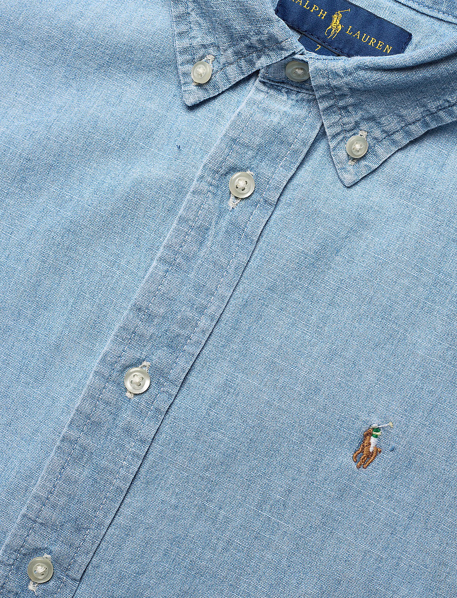 Ralph Lauren Kids - CHAMBRAY-LS BD-TP-SHT - langärmlige hemden - lt blue - 5