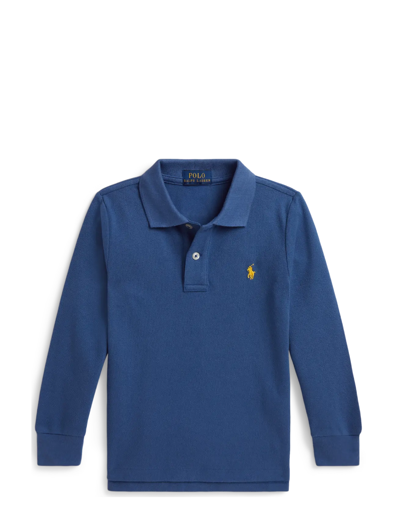 Ralph Lauren Kids Cotton Mesh Long-Sleeve Polo Shirt, 4, Shirts, Blau - Long-sleeved Kinder