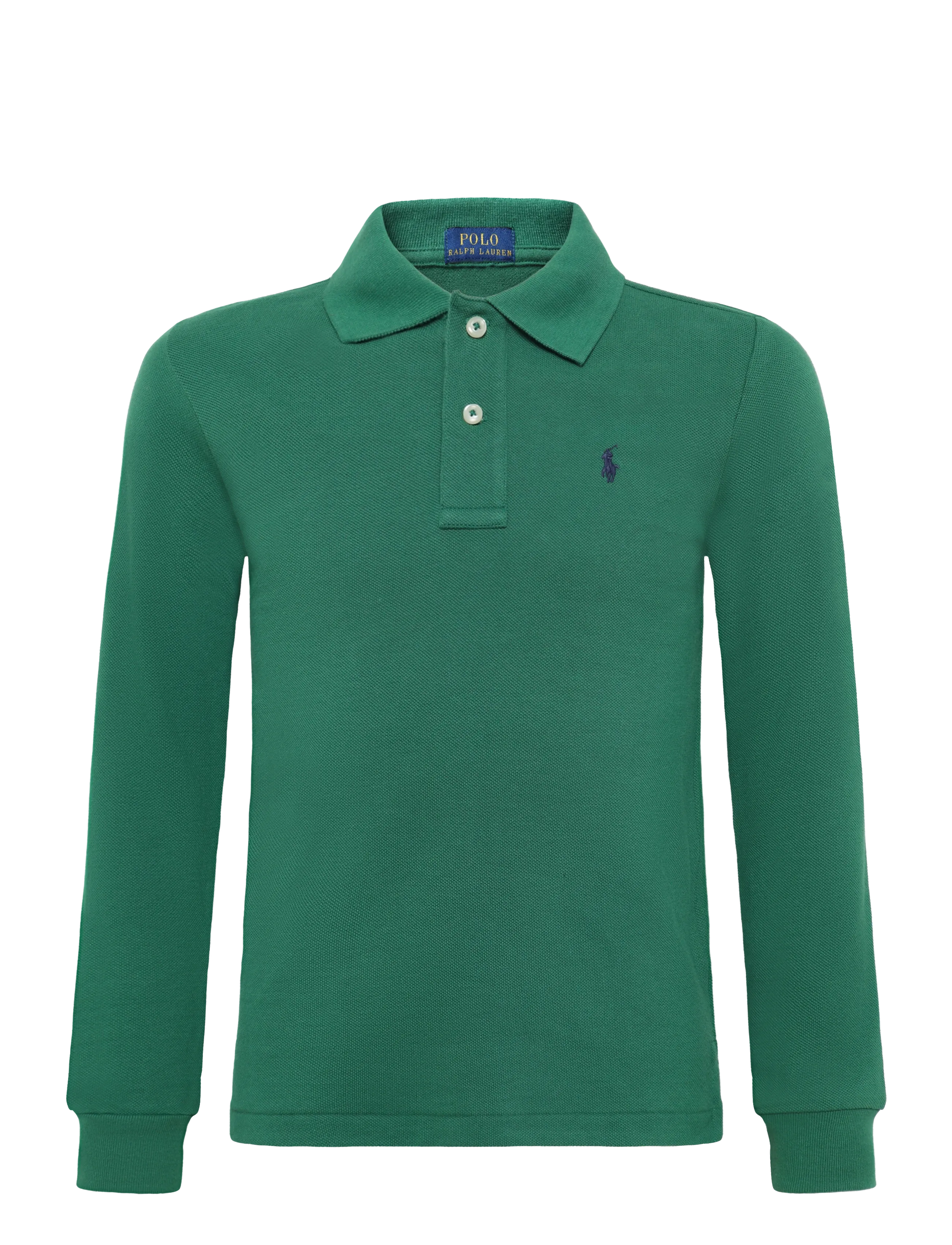 Ralph Lauren Kids Cotton Mesh Long-Sleeve Polo Shirt, 5, Shirts, Grün - Long-sleeved Kinder